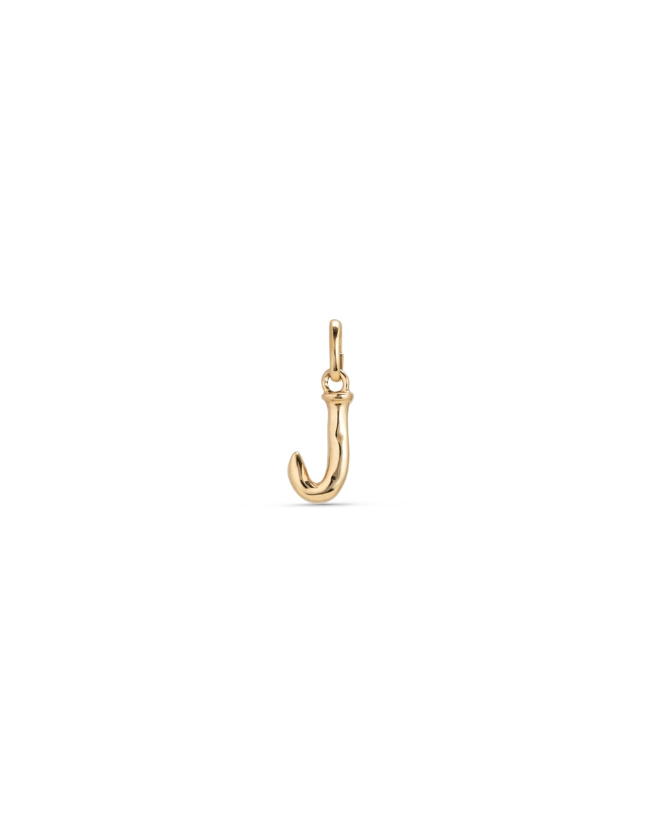 Charm bañado en oro 18k de letra J - UNO de 50 - Oro Oro-1