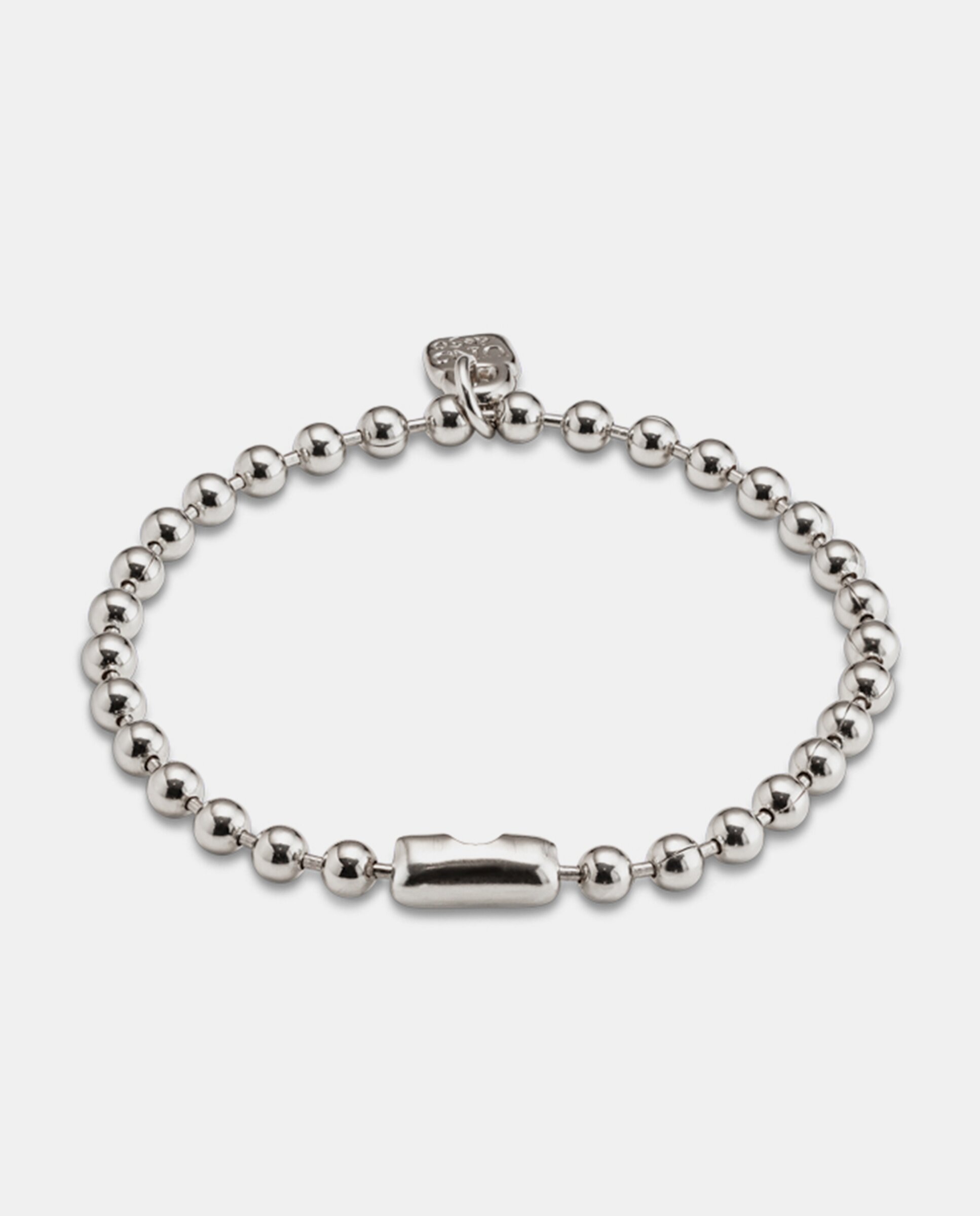 Pulsera de bolitas bañada en plata de ley - Plata Plata-3