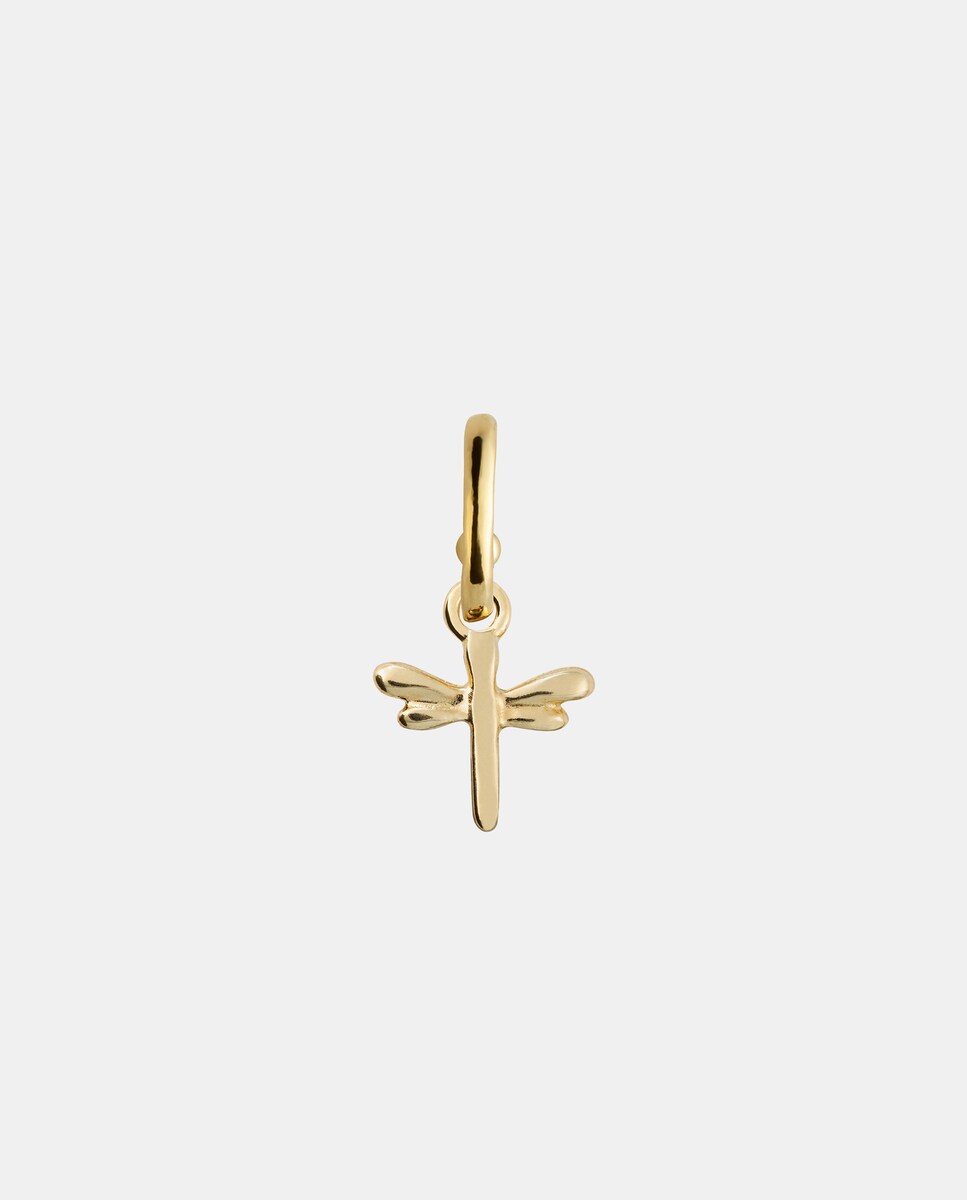 Charm de piercing bañado en oro de 18k de libélula Oro-1