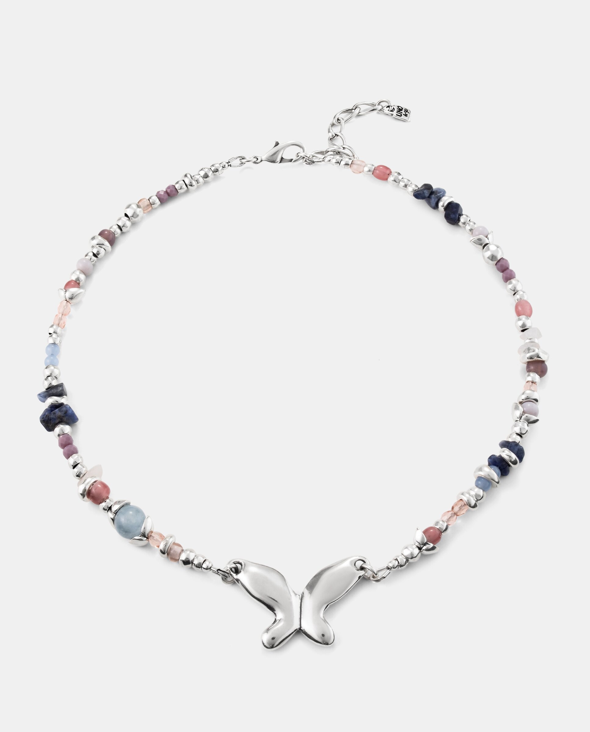 Imagen 0 de Collar bañado en plata de ley con mariposa Plata
