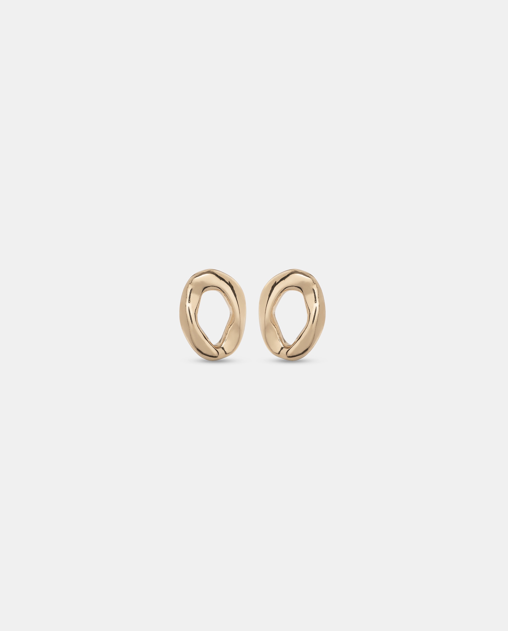 Imagen 0 de Pendientes bañados en oro 18k con forma de eslabón Oro