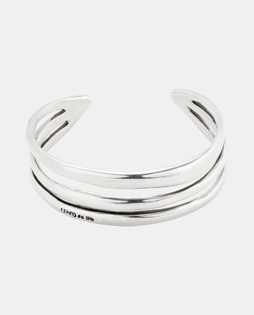 Imagen 0 de Pulsera rígida triple bañada en plata de ley