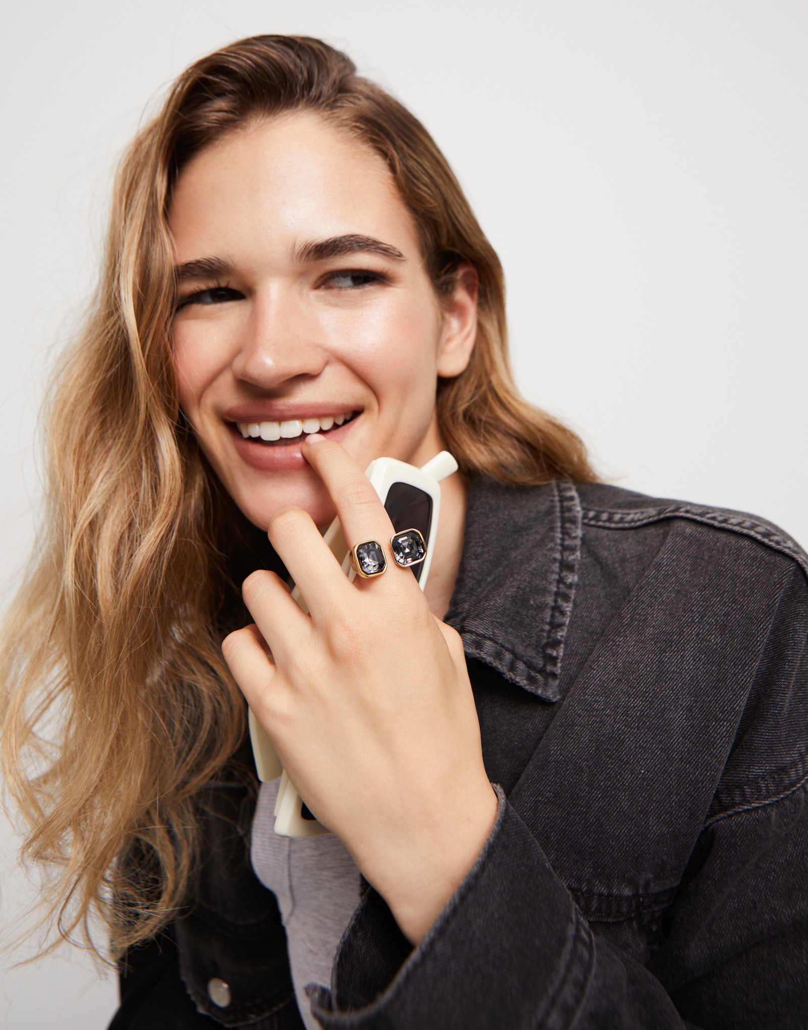 Anillo bañado en oro 18k con cristal - UNO de 50 - Oro Oro-4