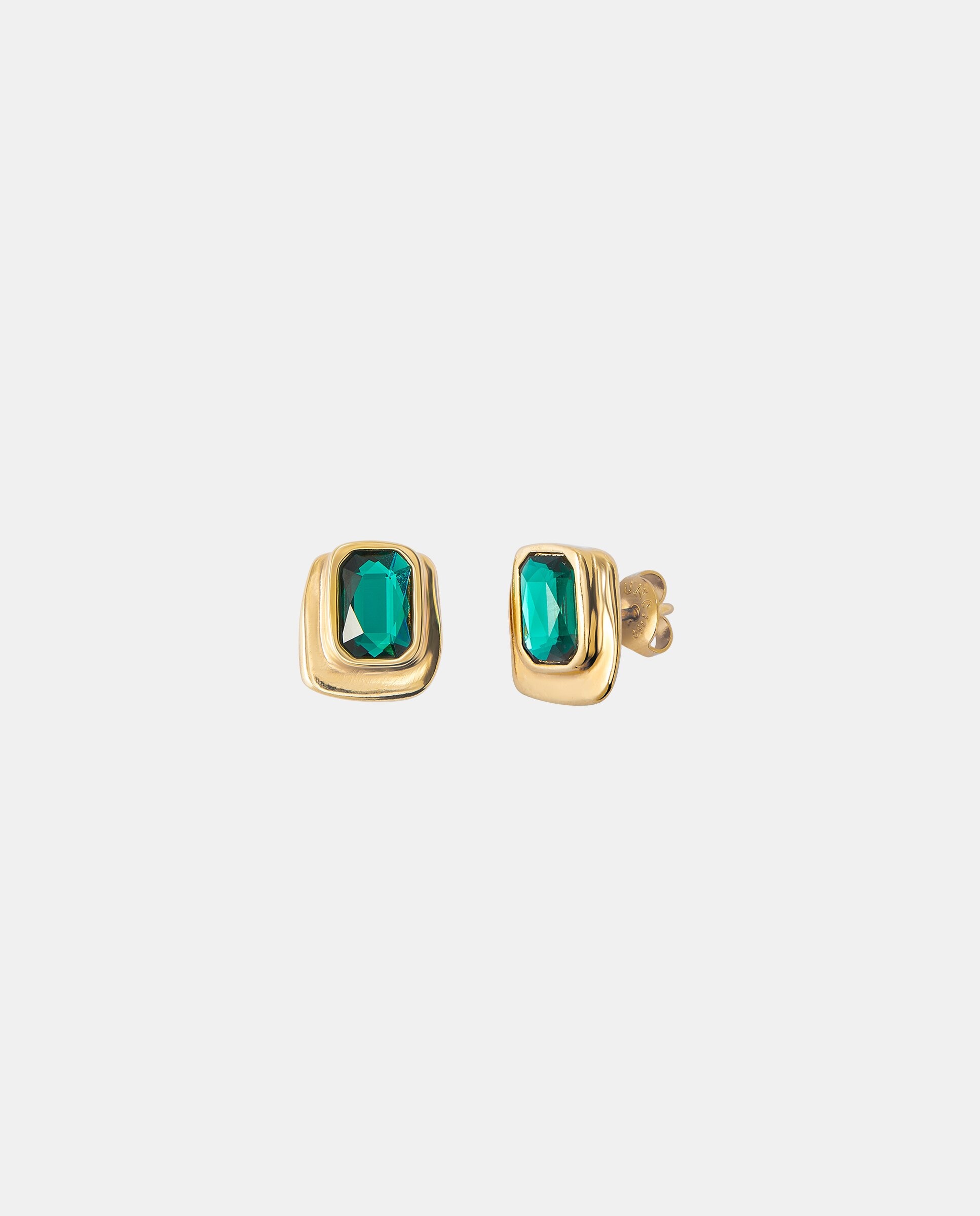 Pendientes bañados en oro 18k Oro UNO de 50 Oro-1