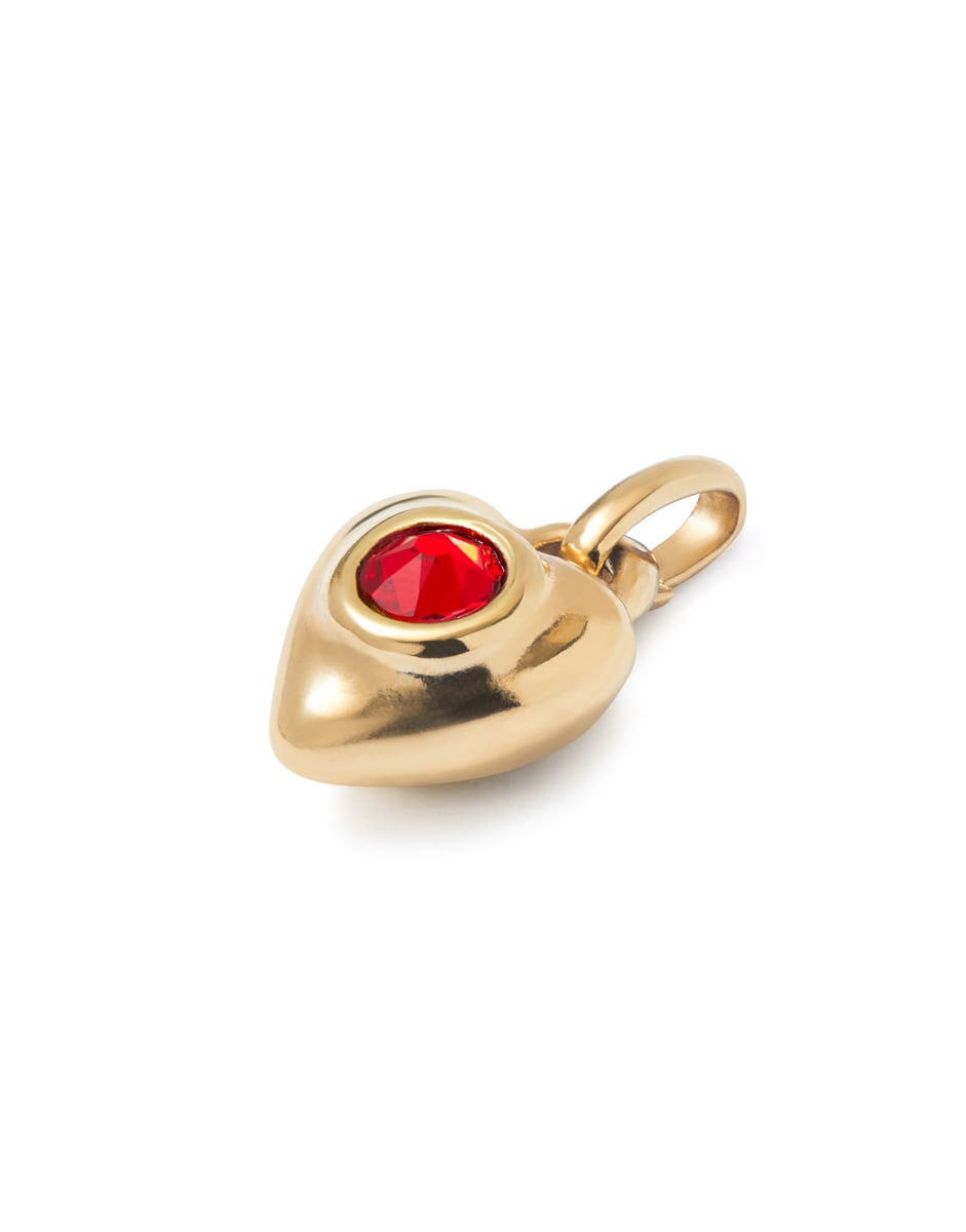 Charm bañado en oro 18k con cristal rojo · UNO de 50 · El Corte Inglés