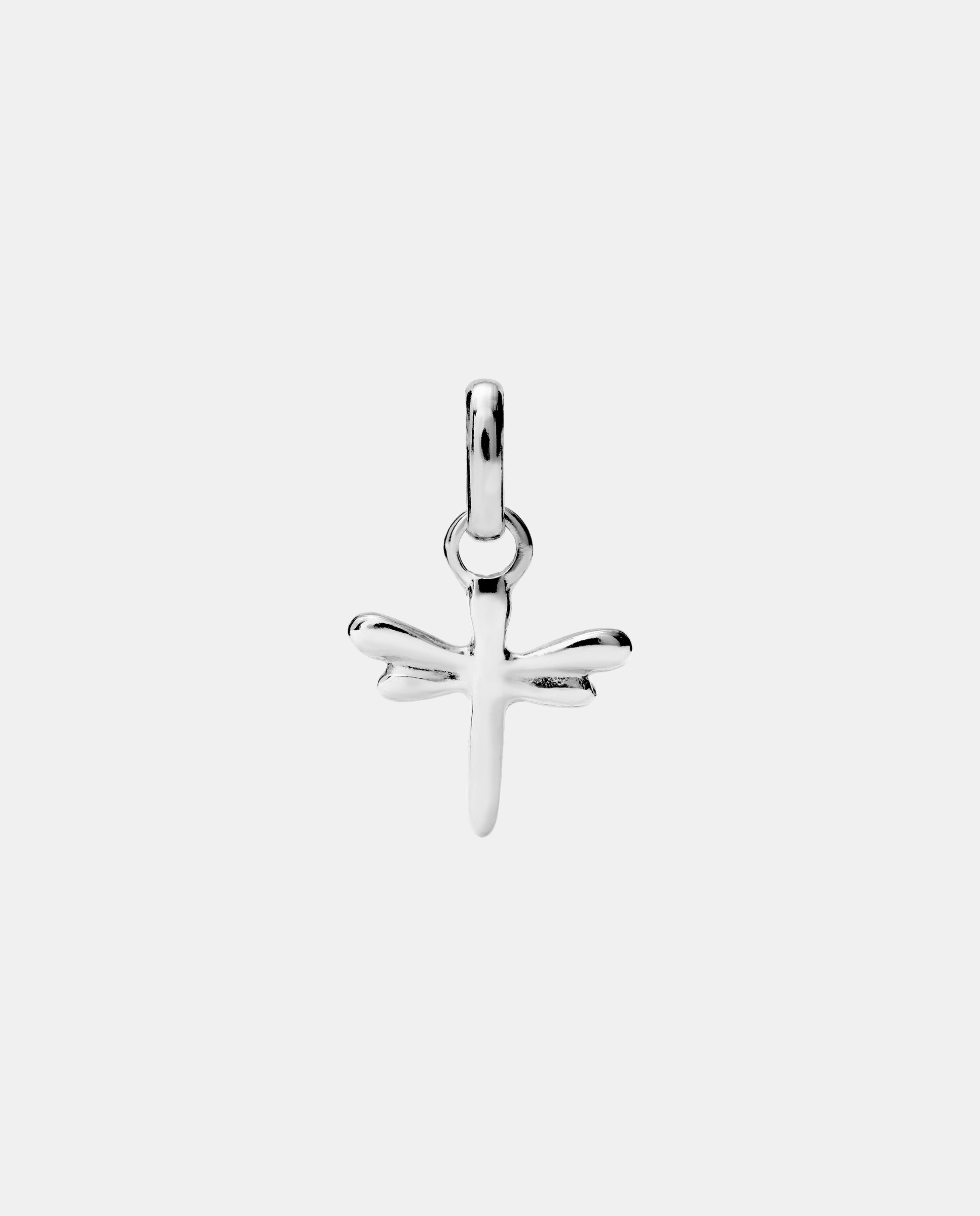 Charm bañado en de ley con forma de libélula - UNO de 50 - Plata Plata-1