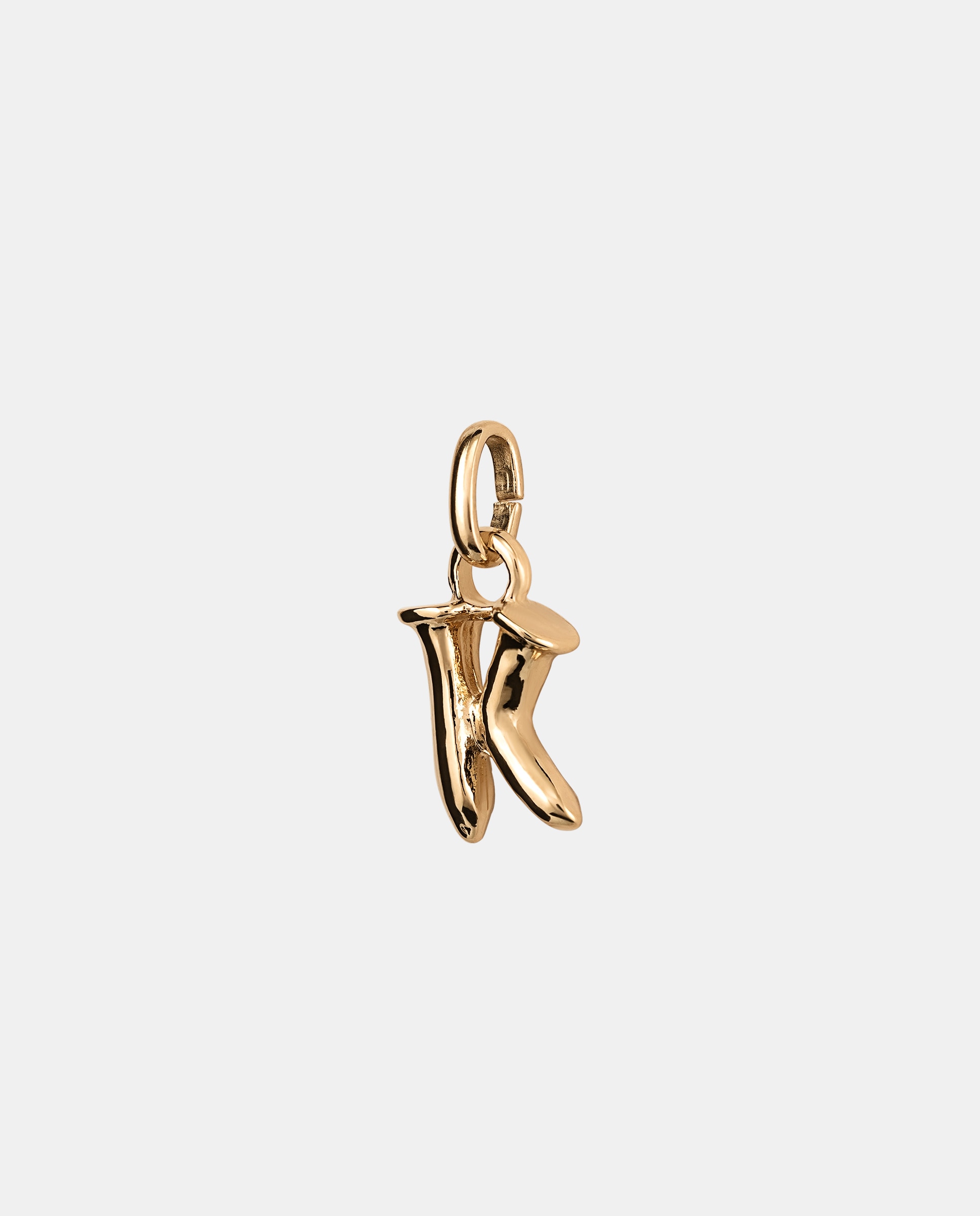 Charm letra K pequeña bañado en oro 18k Oro UNO de 50 Oro-1