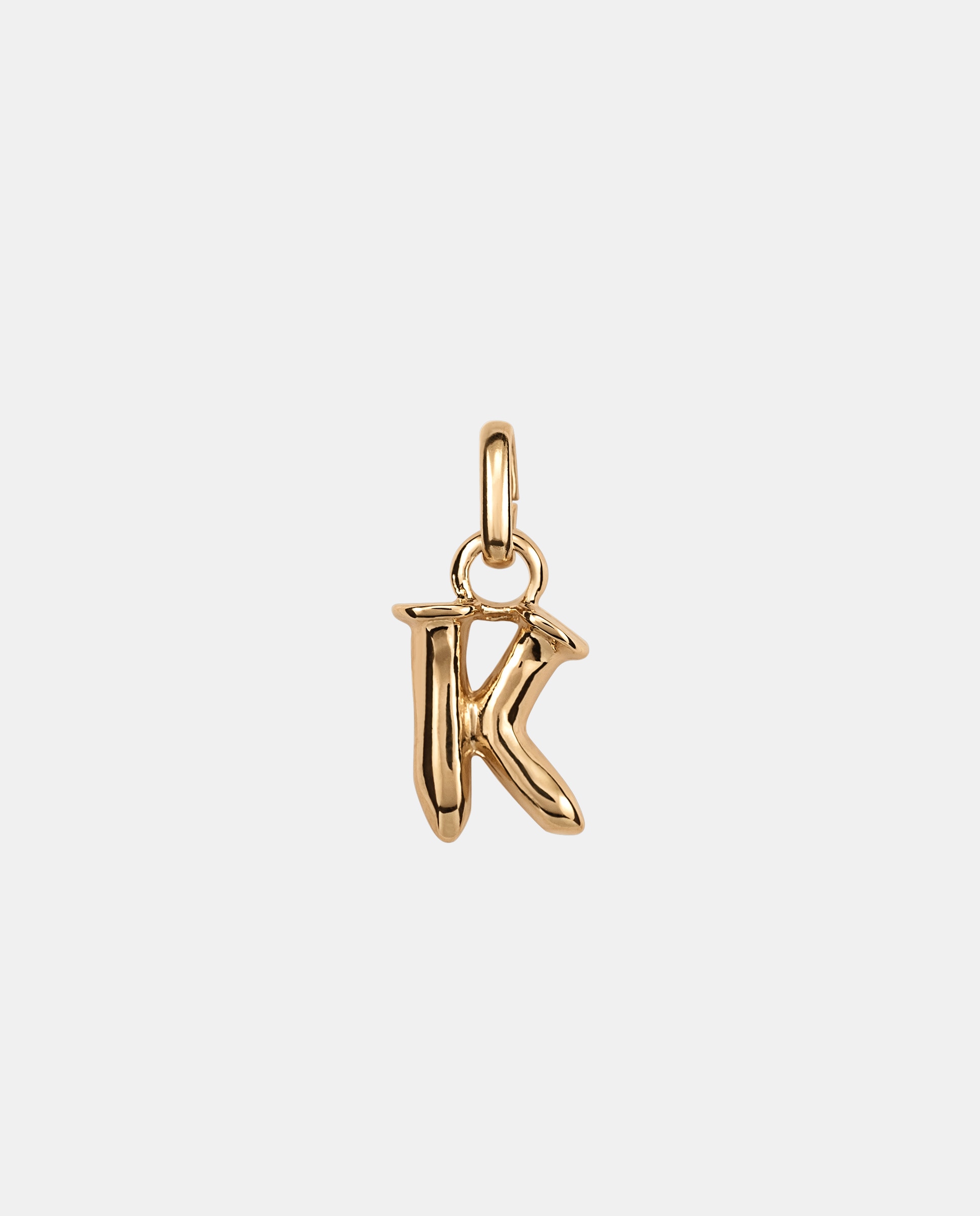 Charm letra K pequeña bañado en oro 18k Oro UNO de 50 Oro-2