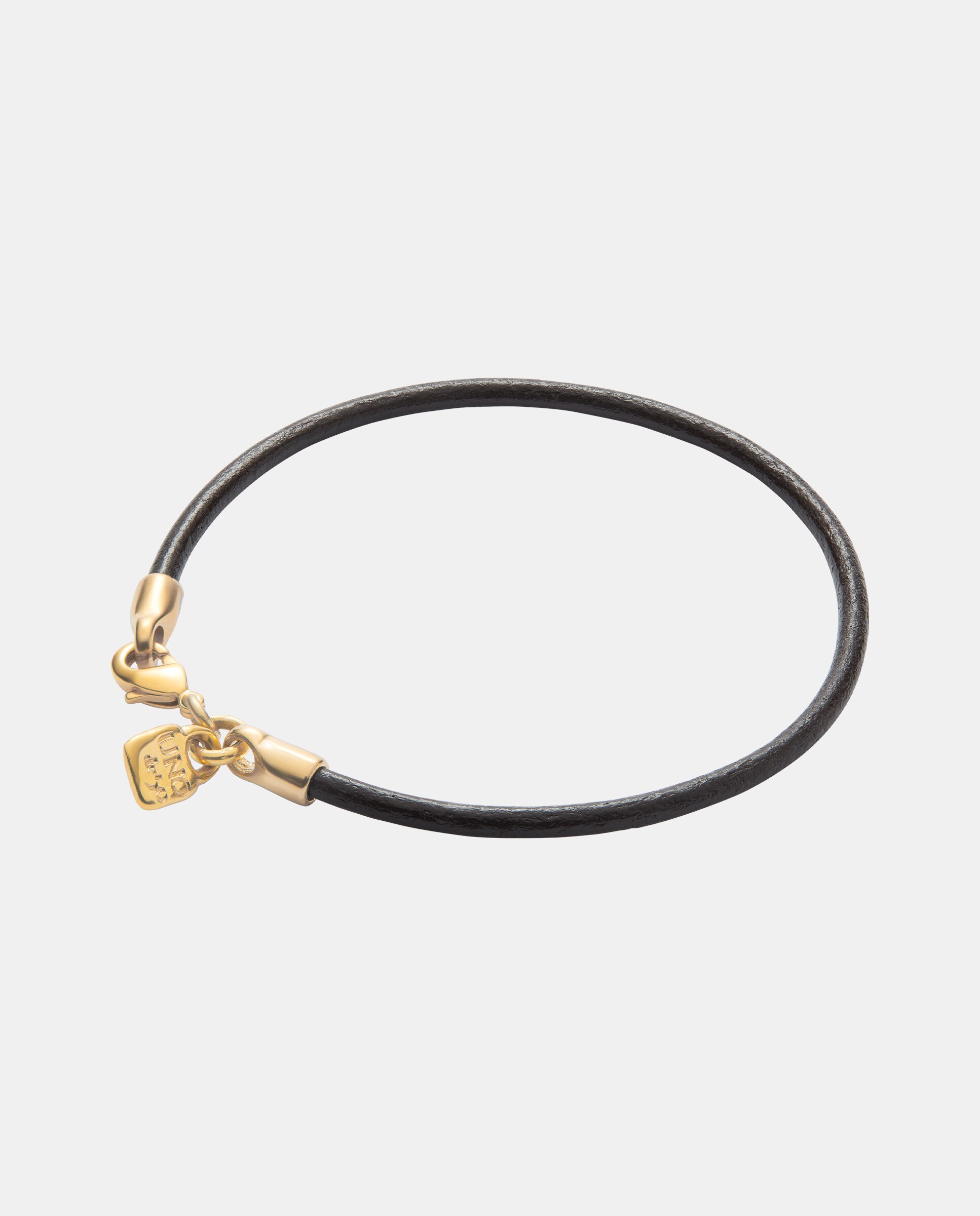 Pulsera de cuero bañada en de 18k - UNO de 50 - Oro Oro-3
