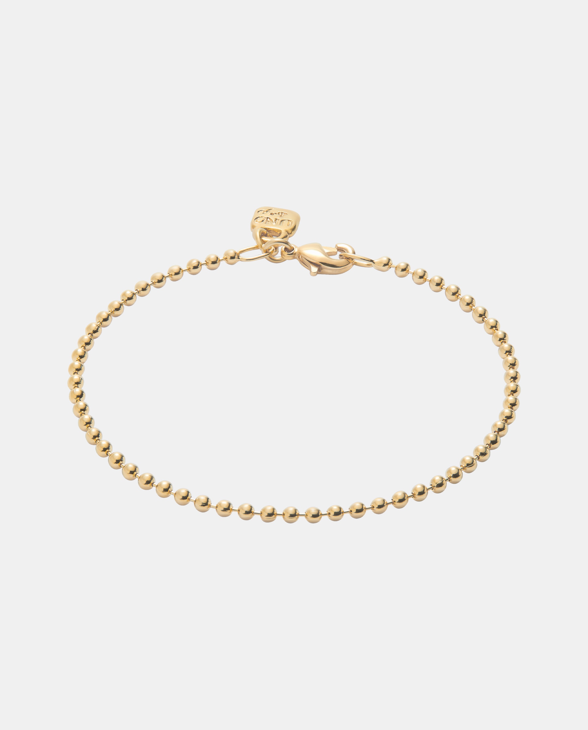 Imagen 0 de Pulsera de cadena con bolas bañada en oro de 18k Oro