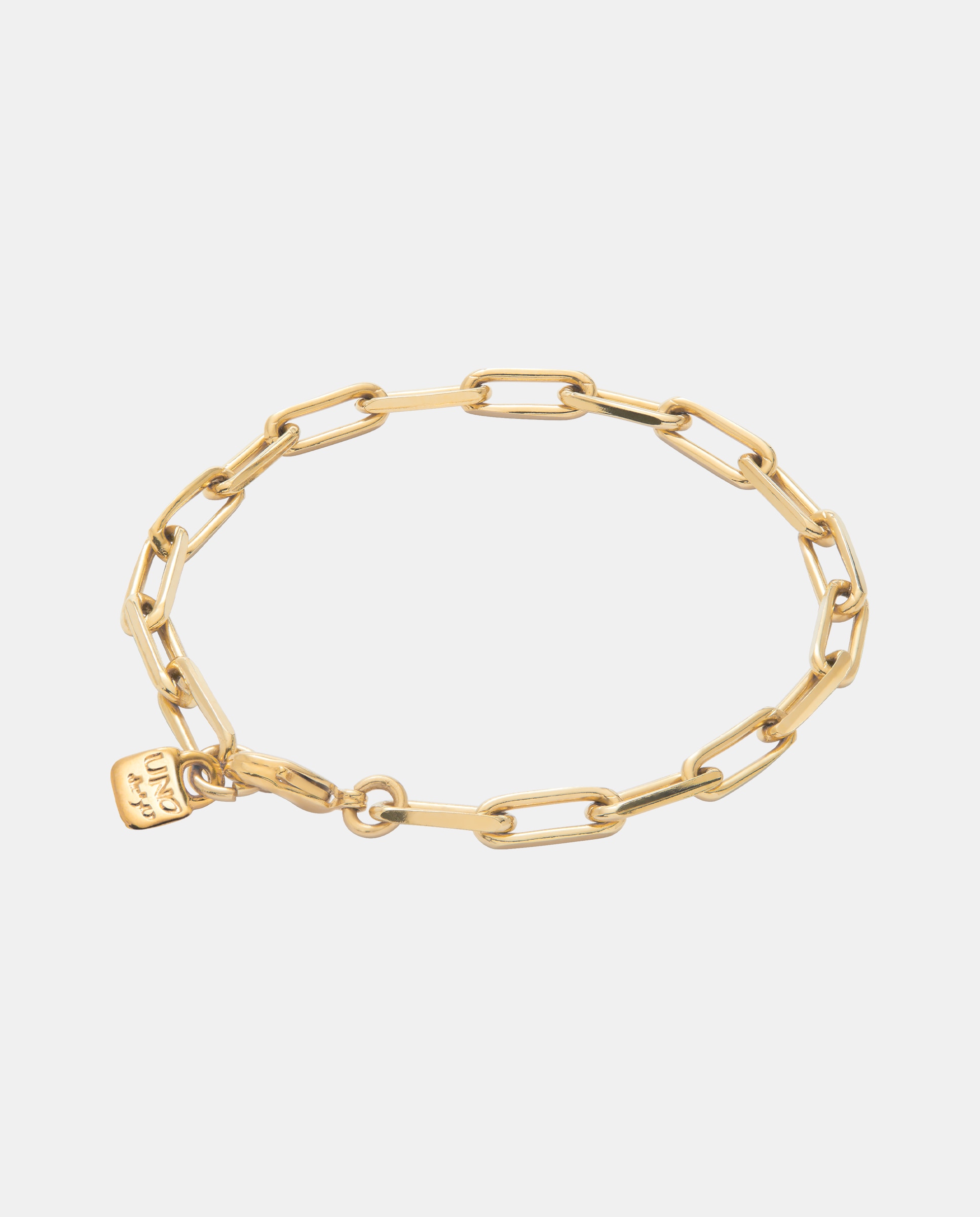 Imagen 0 de Pulsera con eslabones gandes bañada en oro 18k Oro