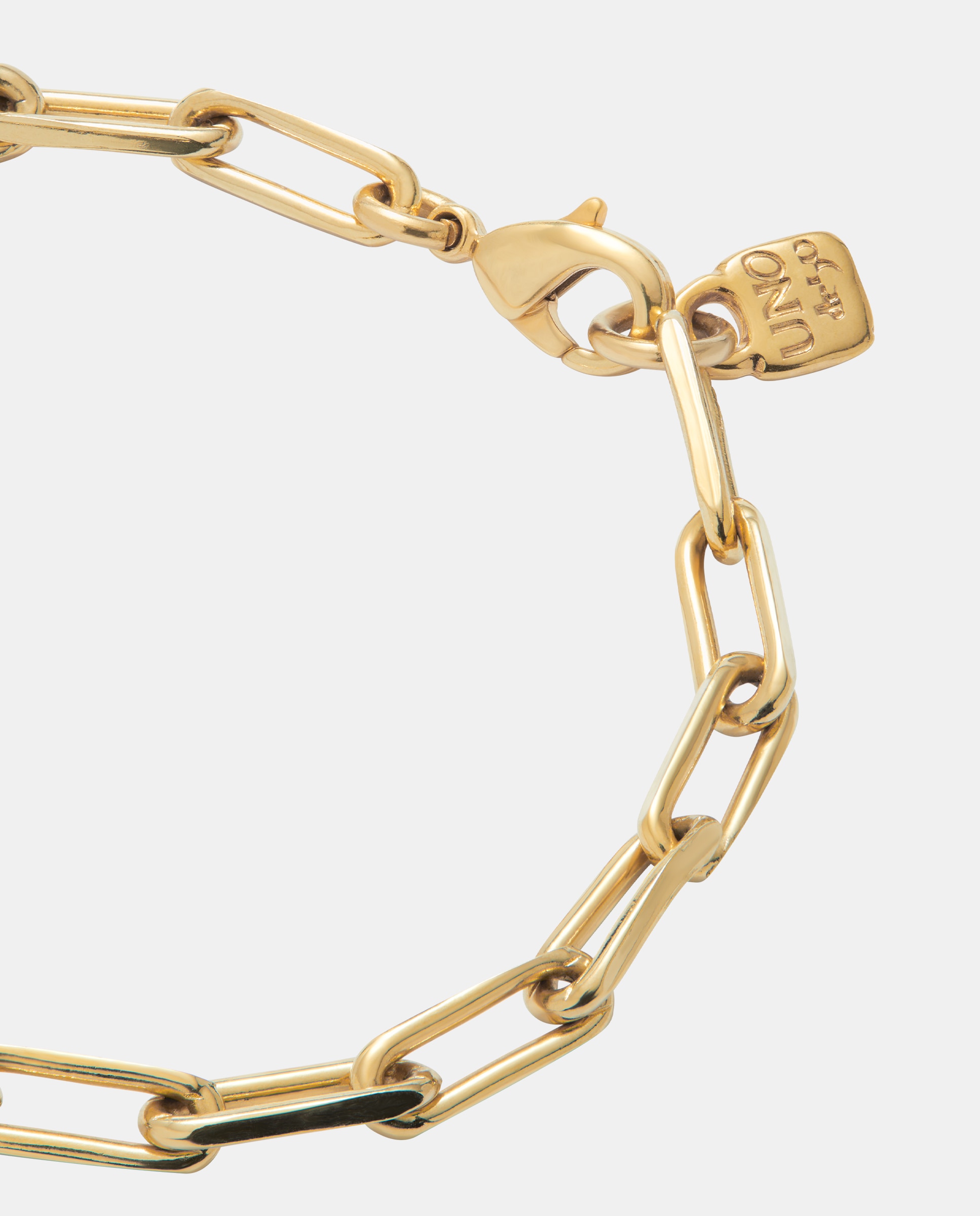 Pulsera con eslabones gandes bañada en 18k - UNO de 50 - Oro Oro-3
