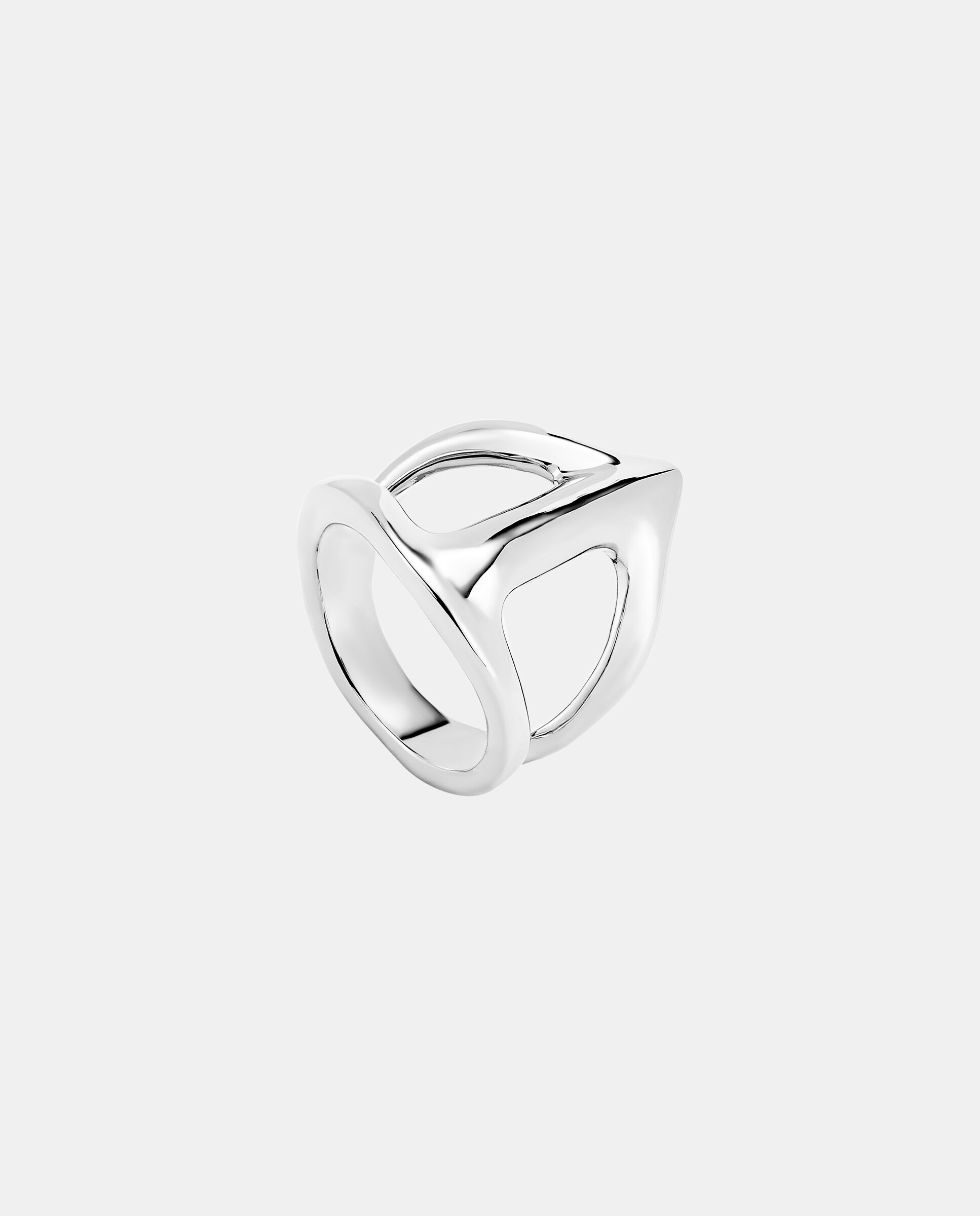Anillo bañado en de ley con forma de mantarraya - UNO de 50 - Plata Plata-3