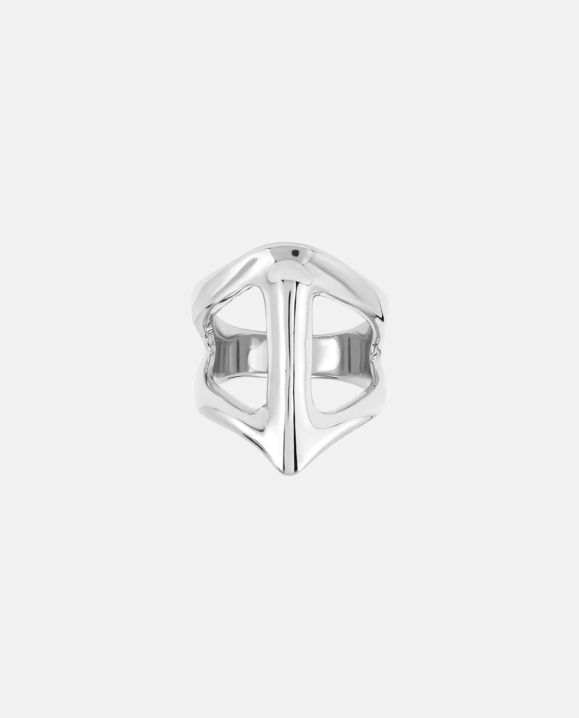 Anillo bañado en plata de ley con forma de mantarraya