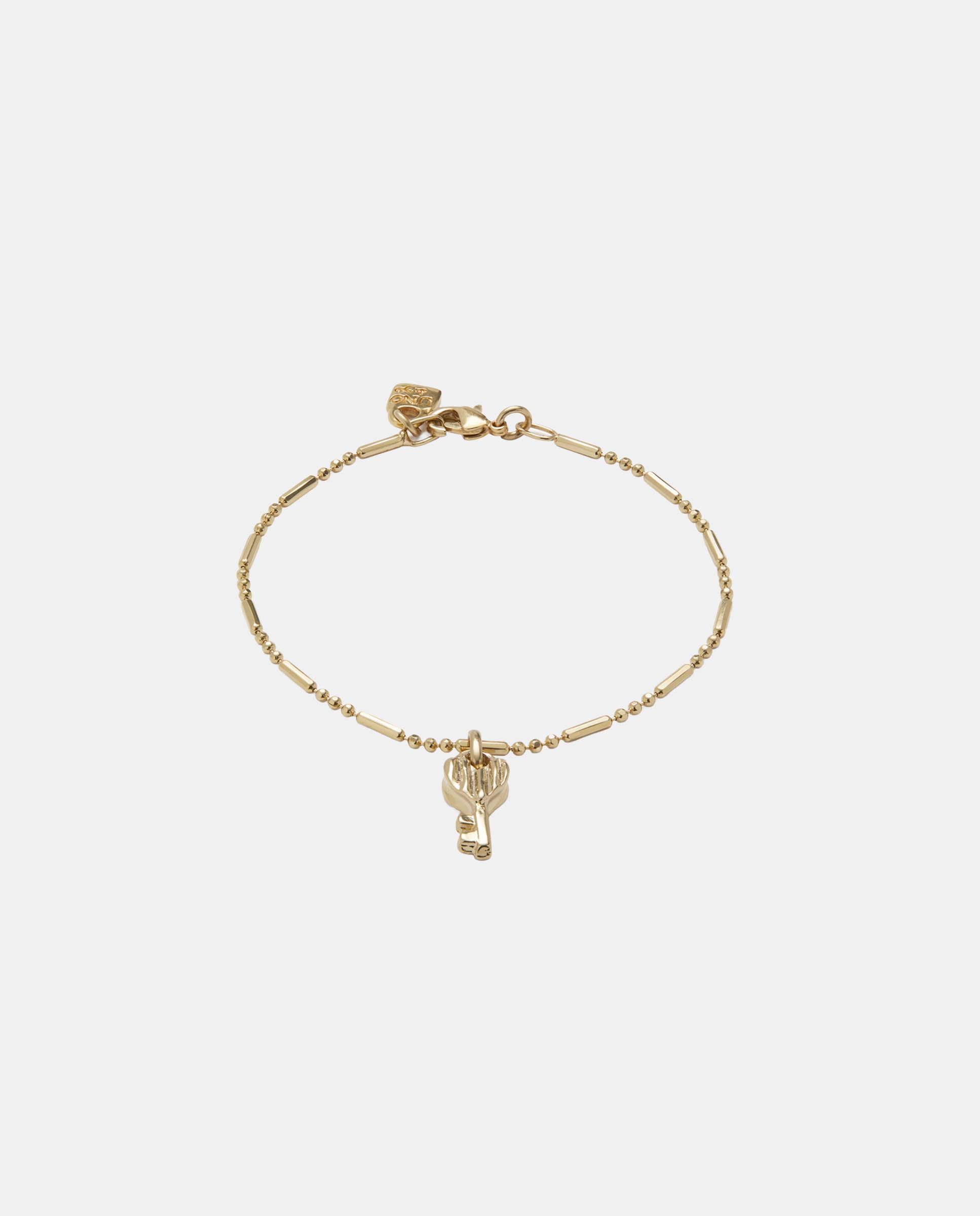 Pulsera de cadena con charm llave de aleación de metales bañado en oro18k - UNO de 50 - Dorado Dorado-1
