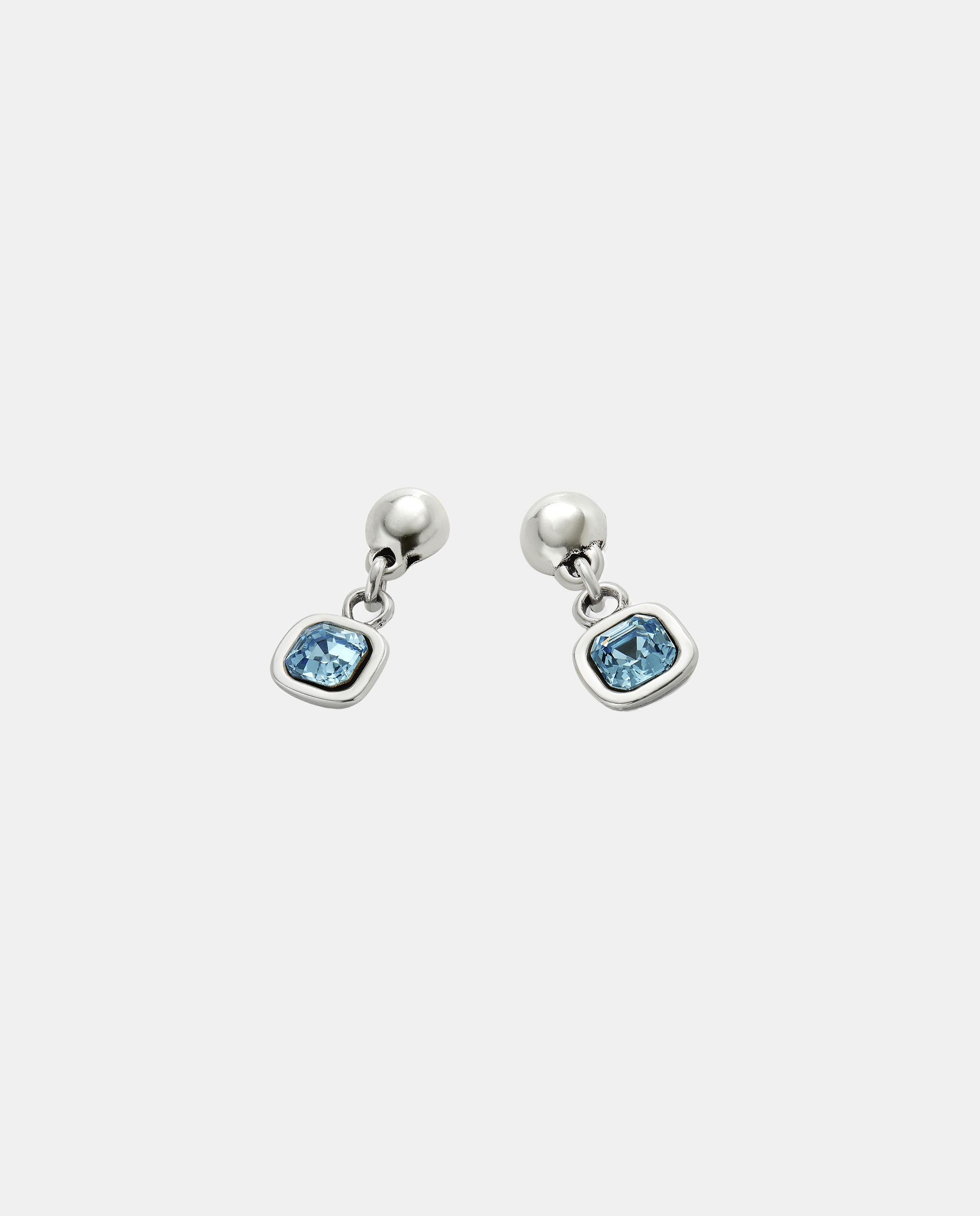 Pendientes en aleaciaón de metales bañada en plata de ley con cristal - UNO de 50 - Verde Verde-2