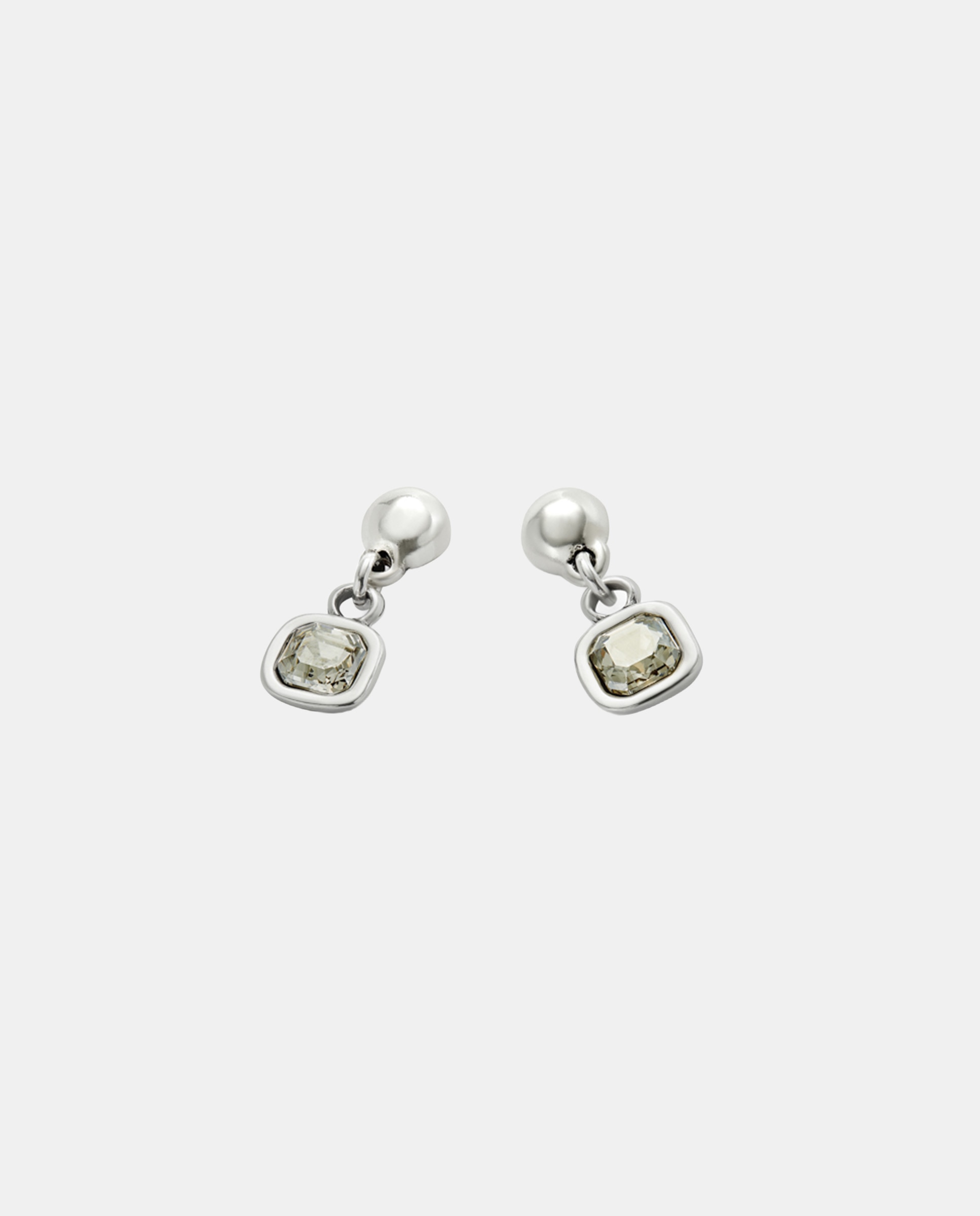 Pendientes en aleaciaón de metales bañada en plata de ley con cristal - UNO de 50 - Azul Azul-2