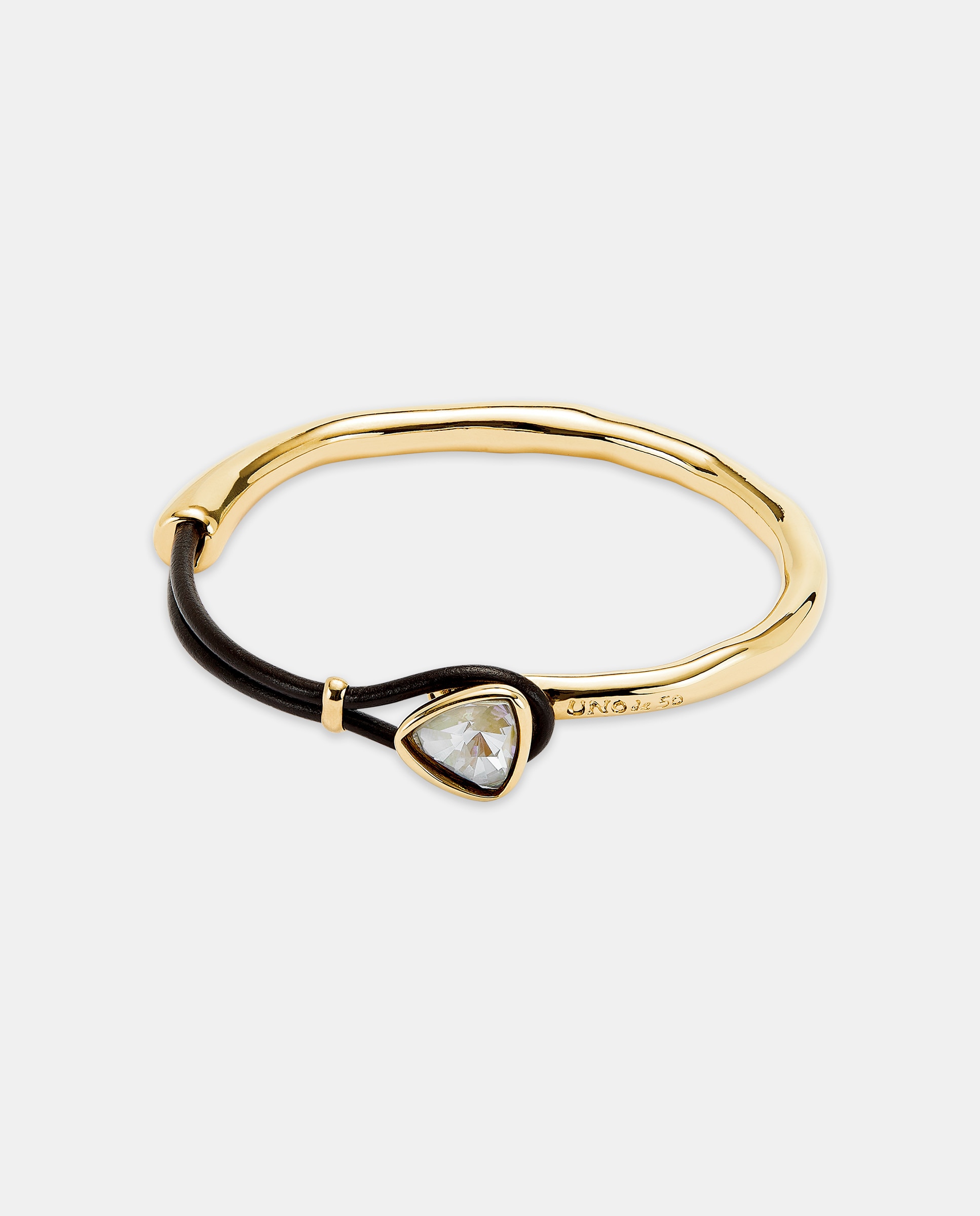 Pulsera fina bañada en 18k y cristal facetado - UNO de 50 - Oro Oro-1