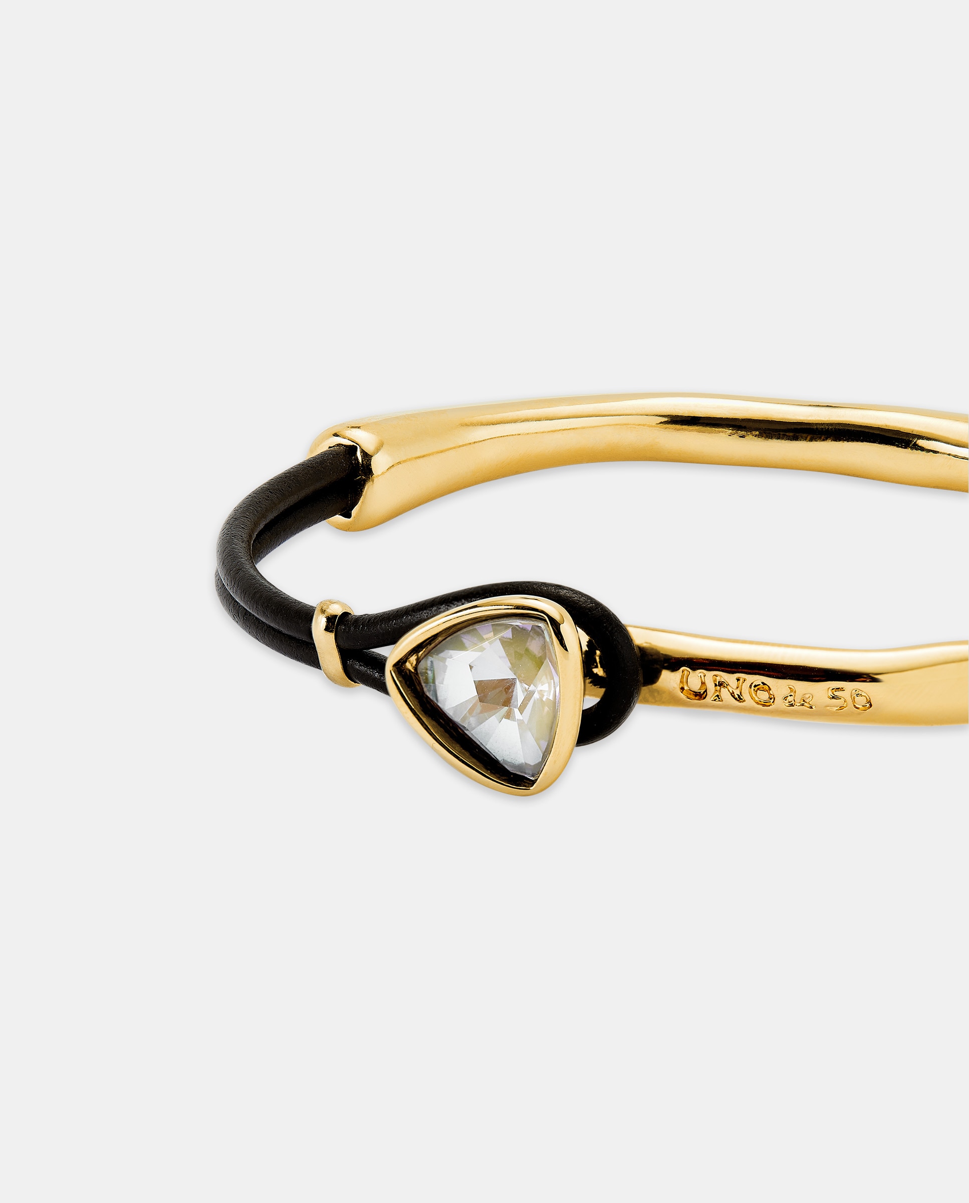 Pulsera fina bañada en 18k y cristal facetado - UNO de 50 - Oro Oro-4