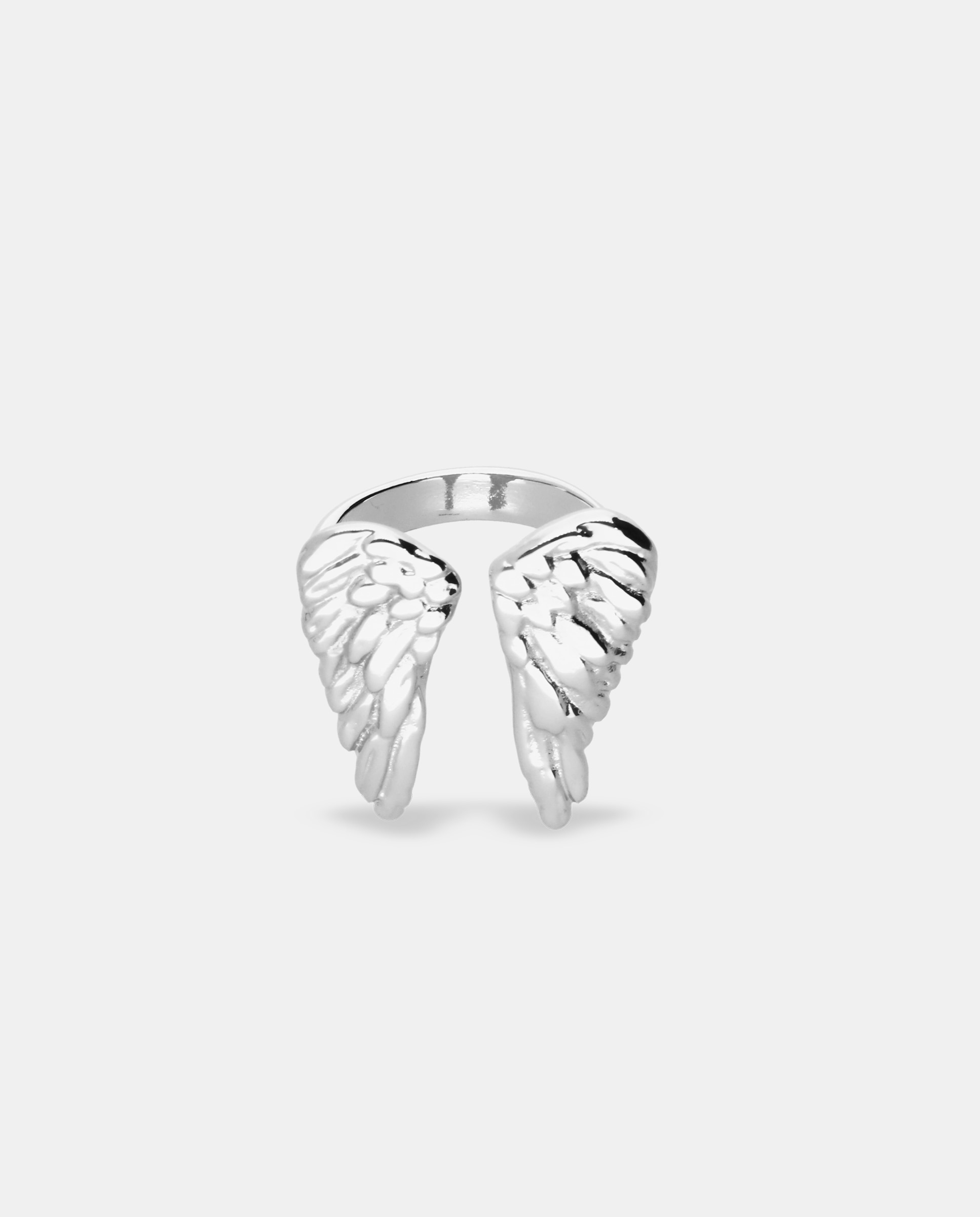 Imagen 0 de Anillo bañado en plata de ley en forma de alas Plata