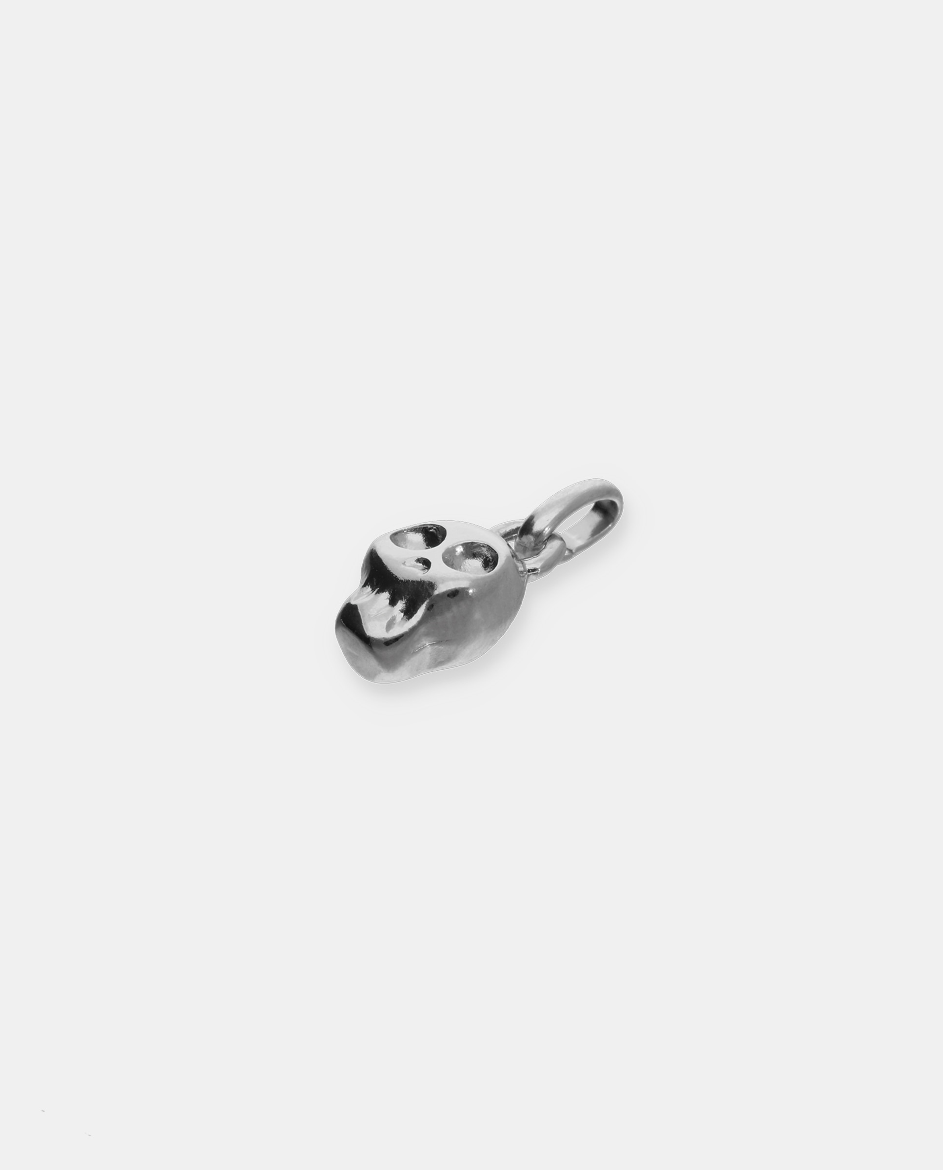 Charm bañado en de ley en forma de calavera - UNO de 50 - Plata Plata-2