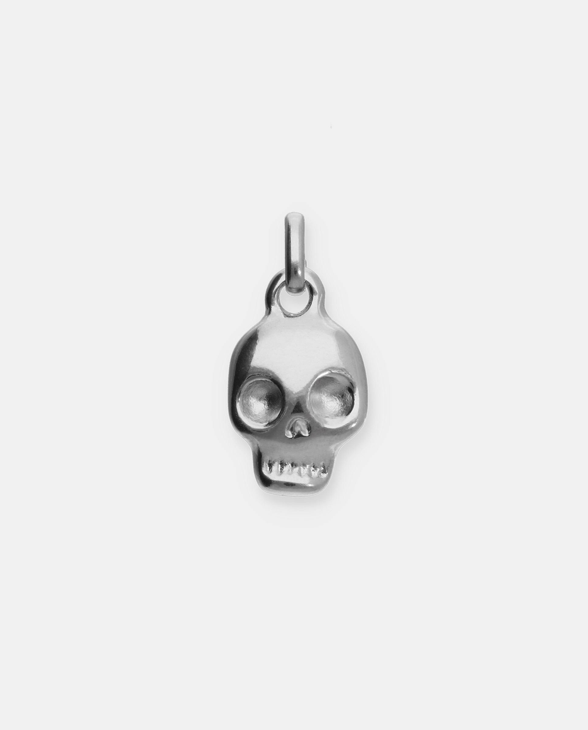 Charm bañado en de ley en forma de calavera - UNO de 50 - Plata Plata-1