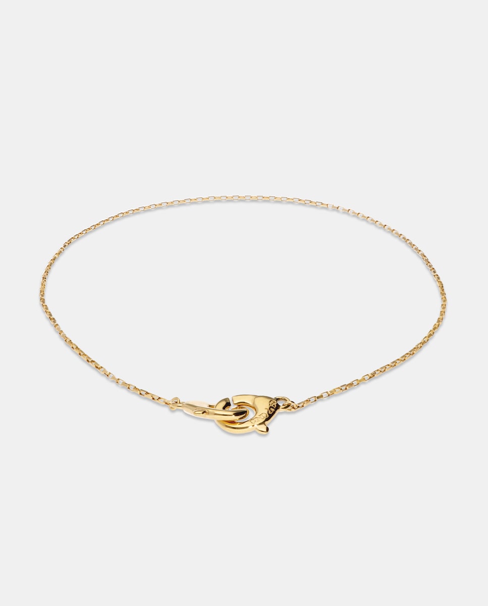 Collar bañado en oro 18k con detalle de mosquetón entrelazado Oro-3