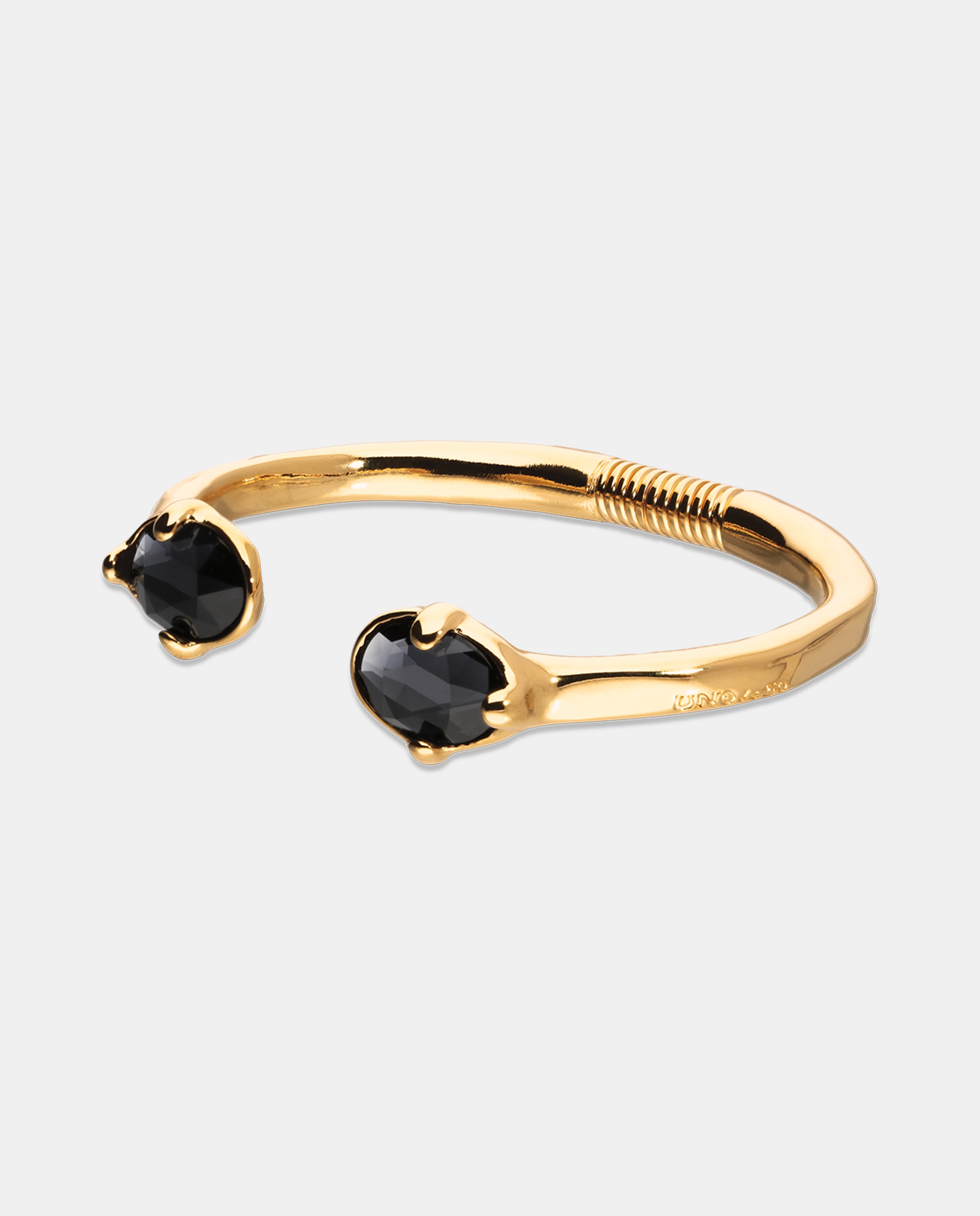 Pulsera rígida bañada en 18k y cristales facetados s - UNO de 50 - Oro Oro-3
