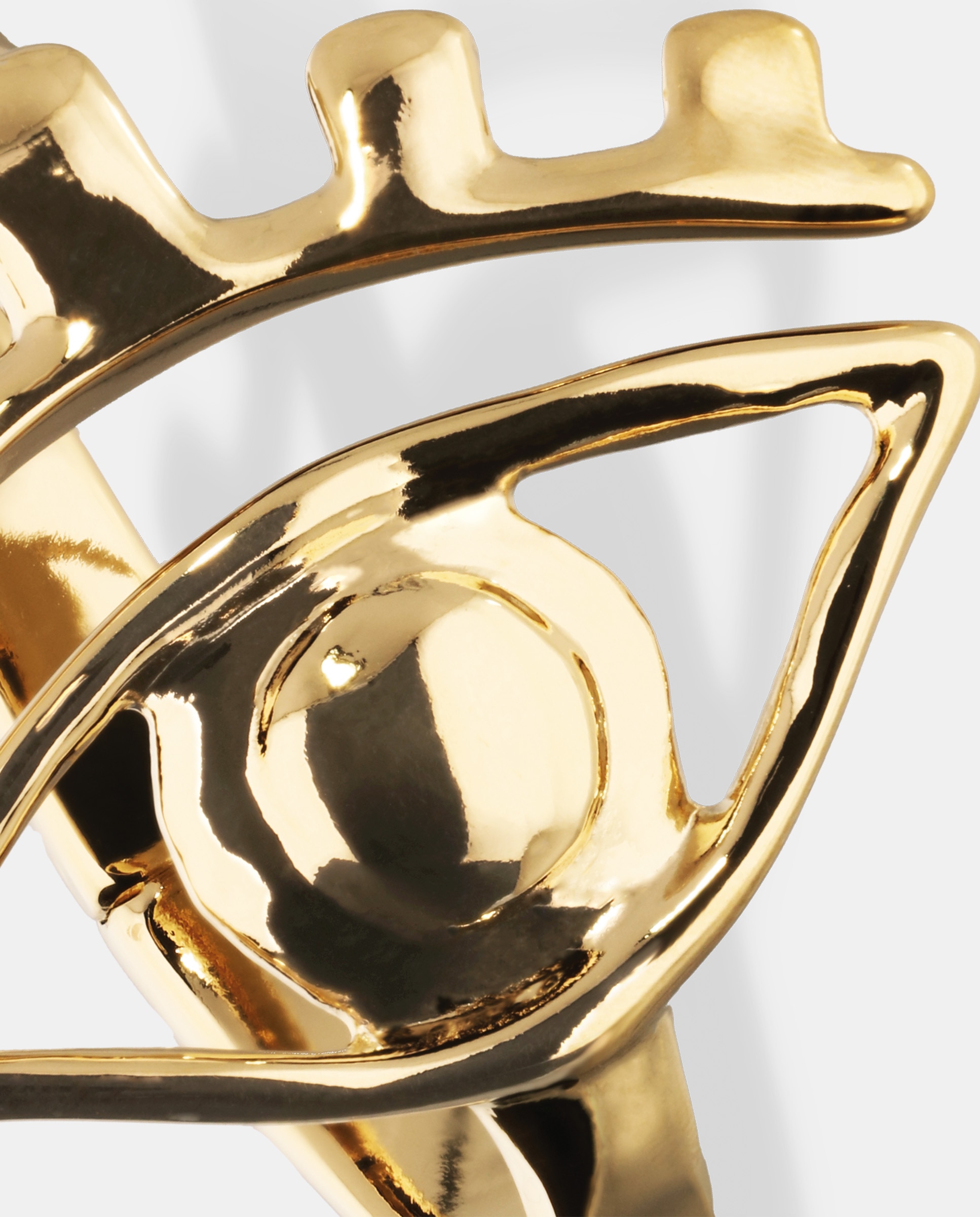 Pulsera rígida bañada en oro 18k con detalle de ojo - UNO de 50 - Oro Oro-4