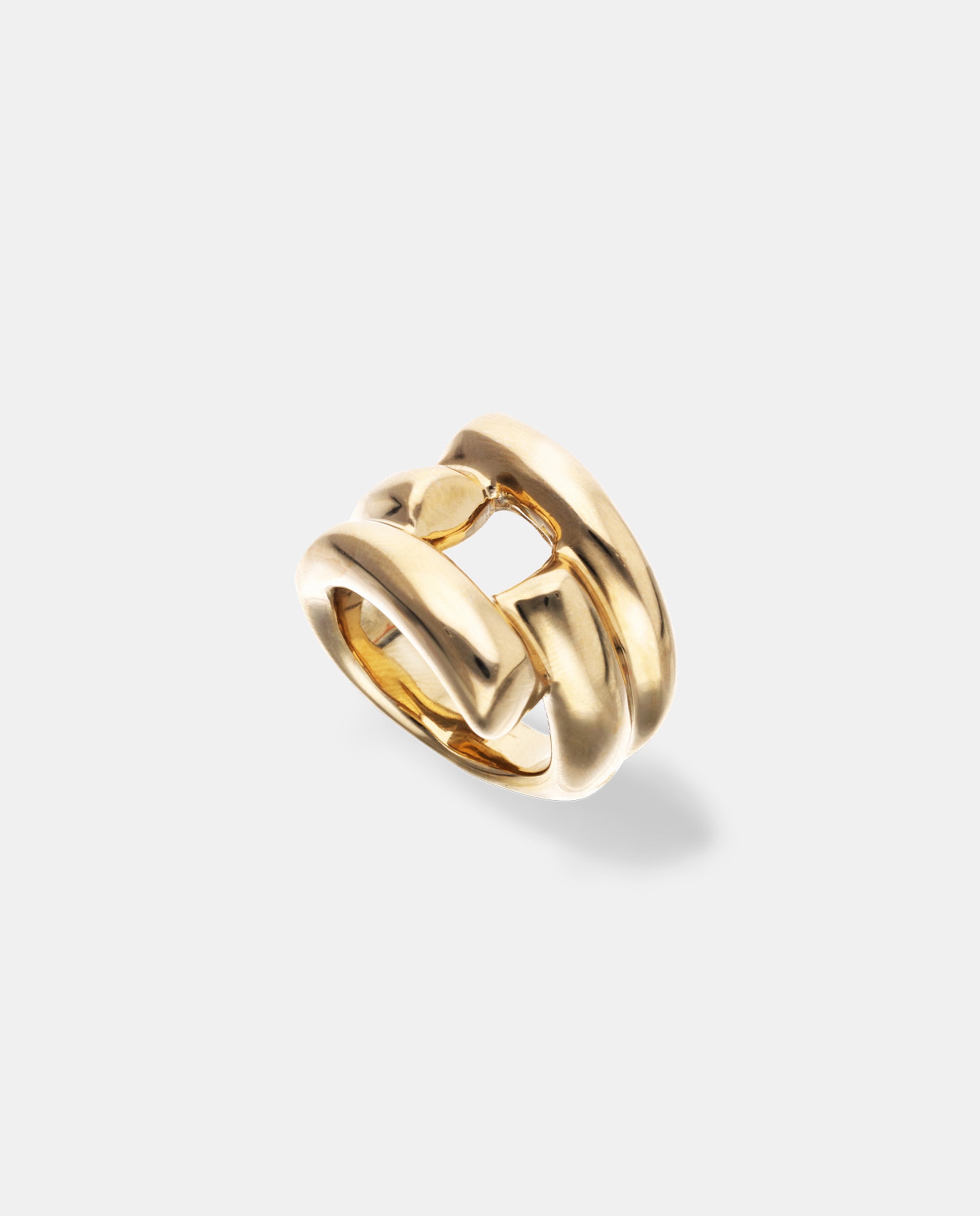 Anillo bañado en 18k con tubos abiertos - UNO de 50 - Oro Oro-1