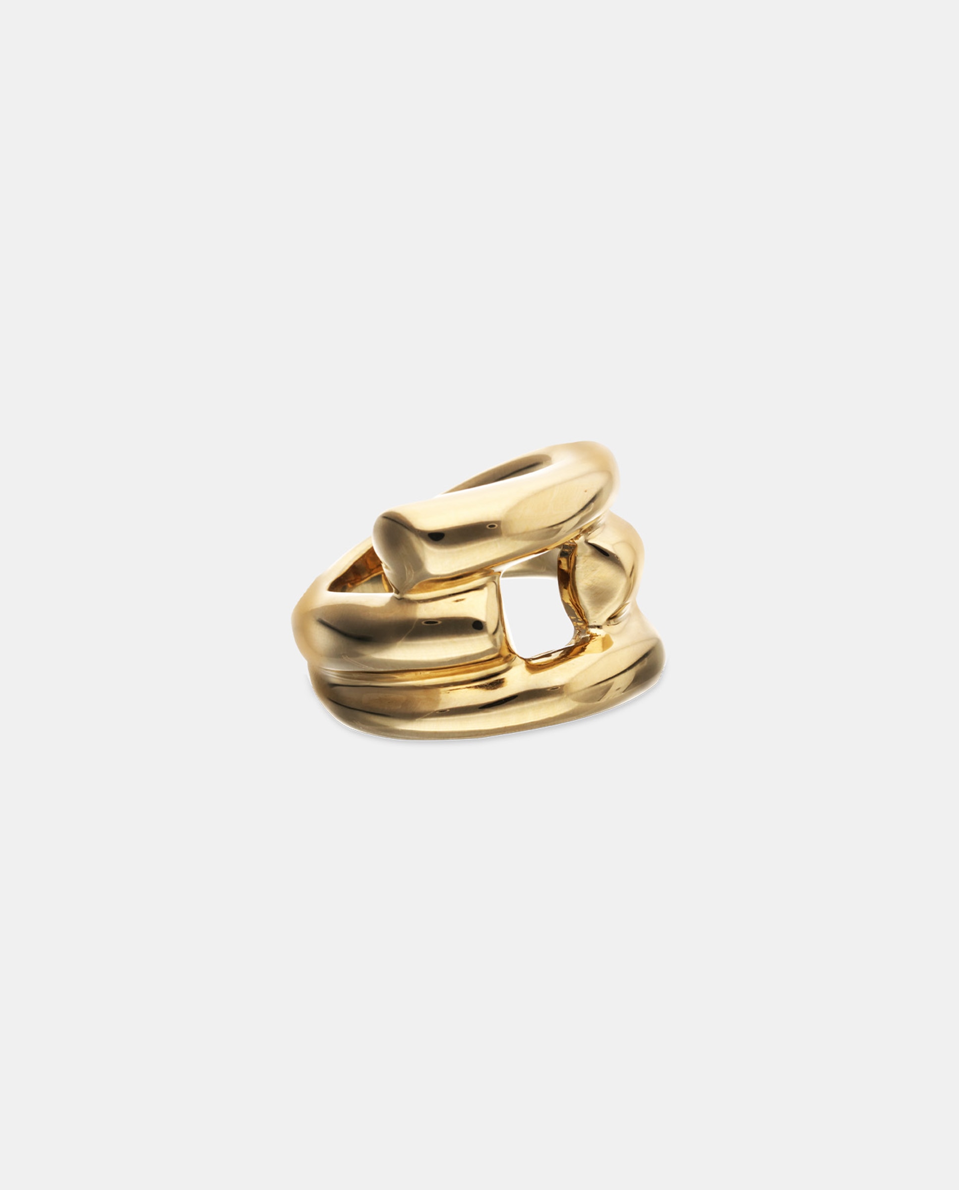 Anillo bañado en 18k con tubos abiertos - UNO de 50 - Oro Oro-3