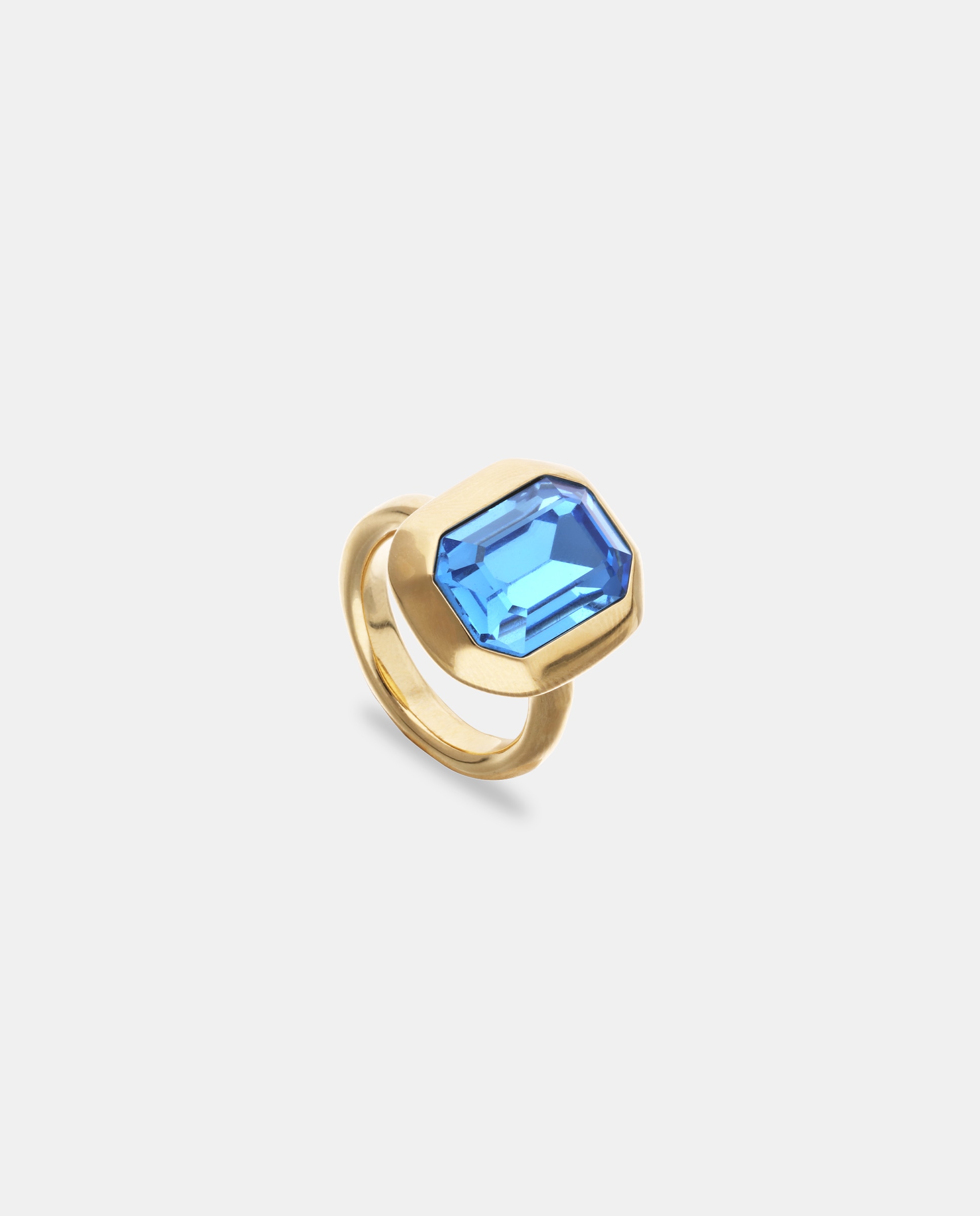 Anillo bañado en 18k y cristal facetado - UNO de 50 - Oro Oro-1