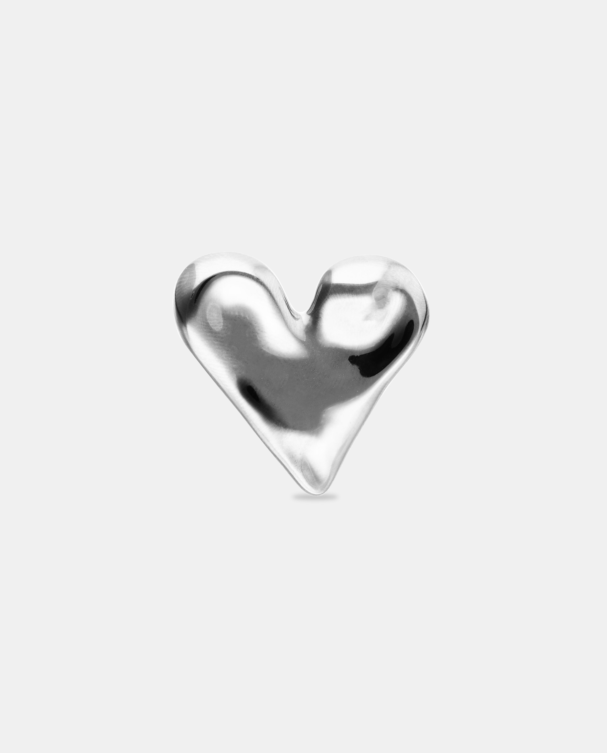 Anillo bañado en de ley con forma de corazón - UNO de 50 - Plata Plata-4