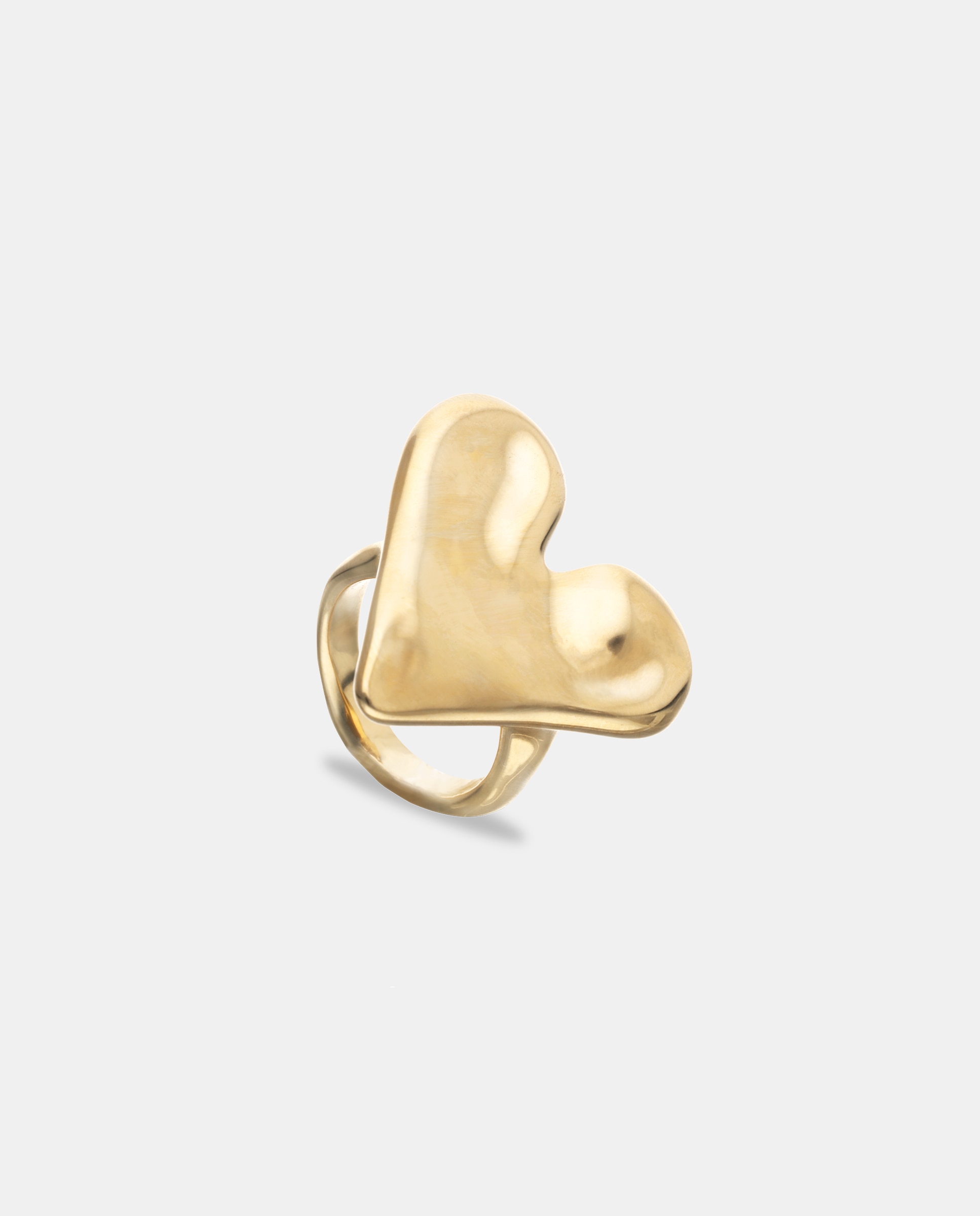 Anillo bañado en 18k con forma de corazón - UNO de 50 - Oro Oro-1