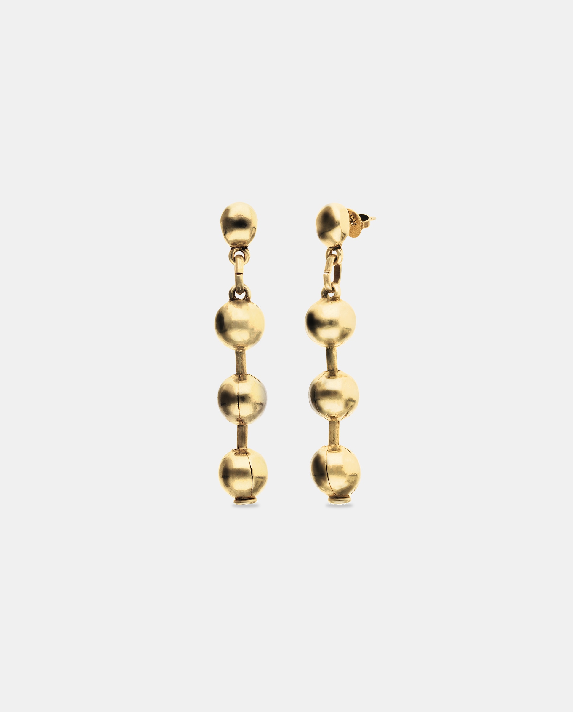 Pendientes s de bolas bañados en oro 18k - UNO de 50 - Oro Oro-1