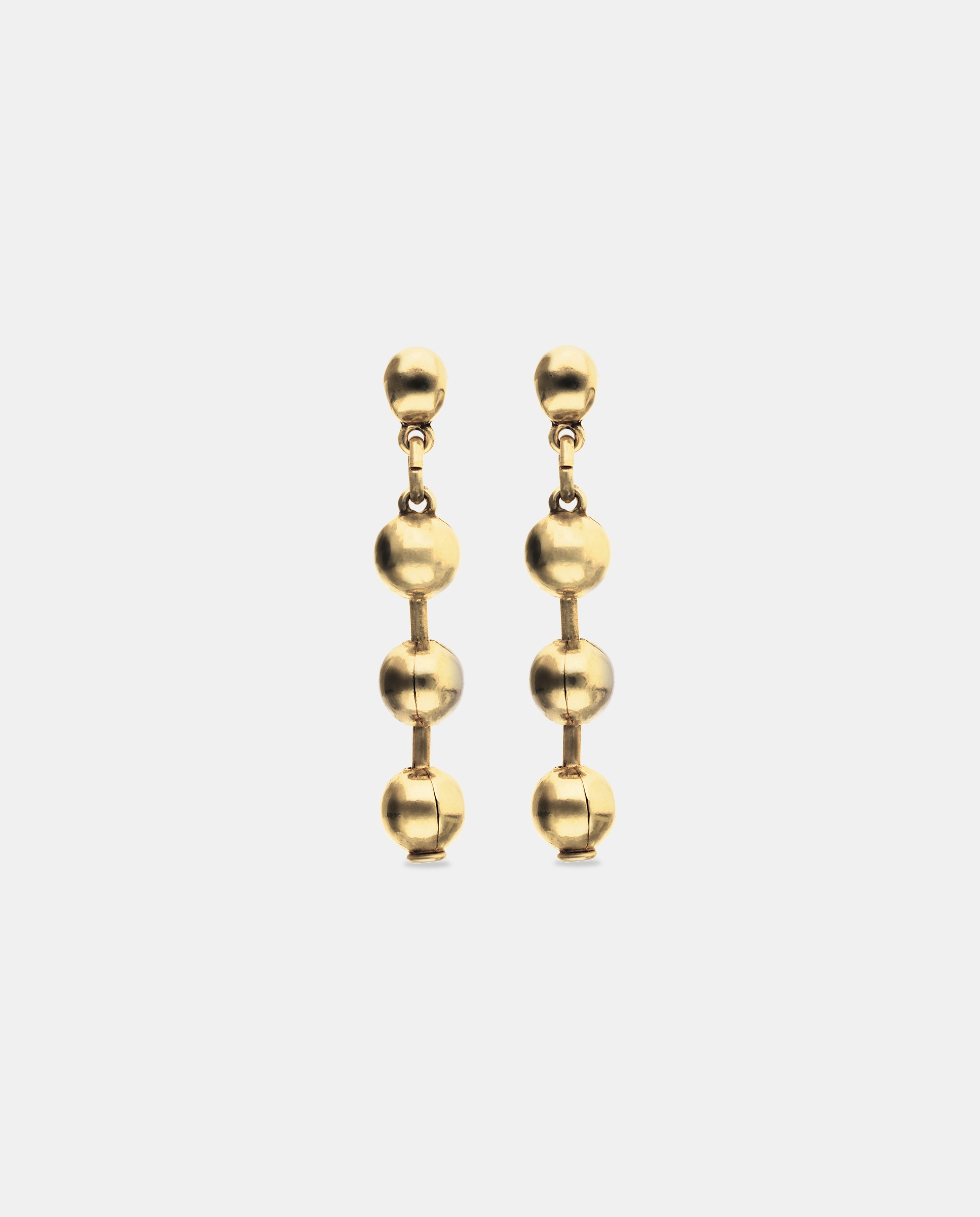 Pendientes s de bolas bañados en oro 18k - UNO de 50 - Oro Oro-2