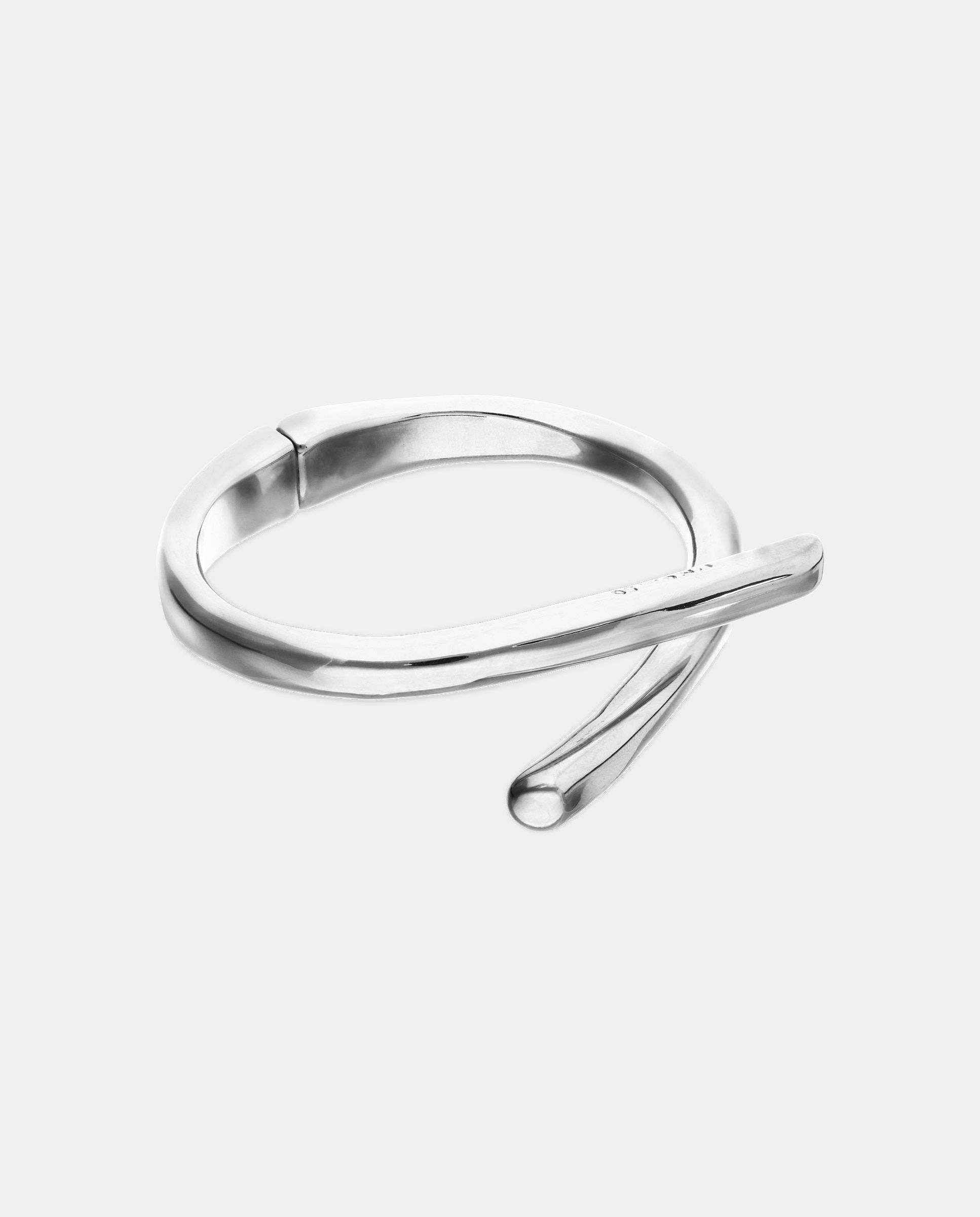 Pulsera bañada en de ley con forma de tubos cruzados - UNO de 50 - Plata Plata-3