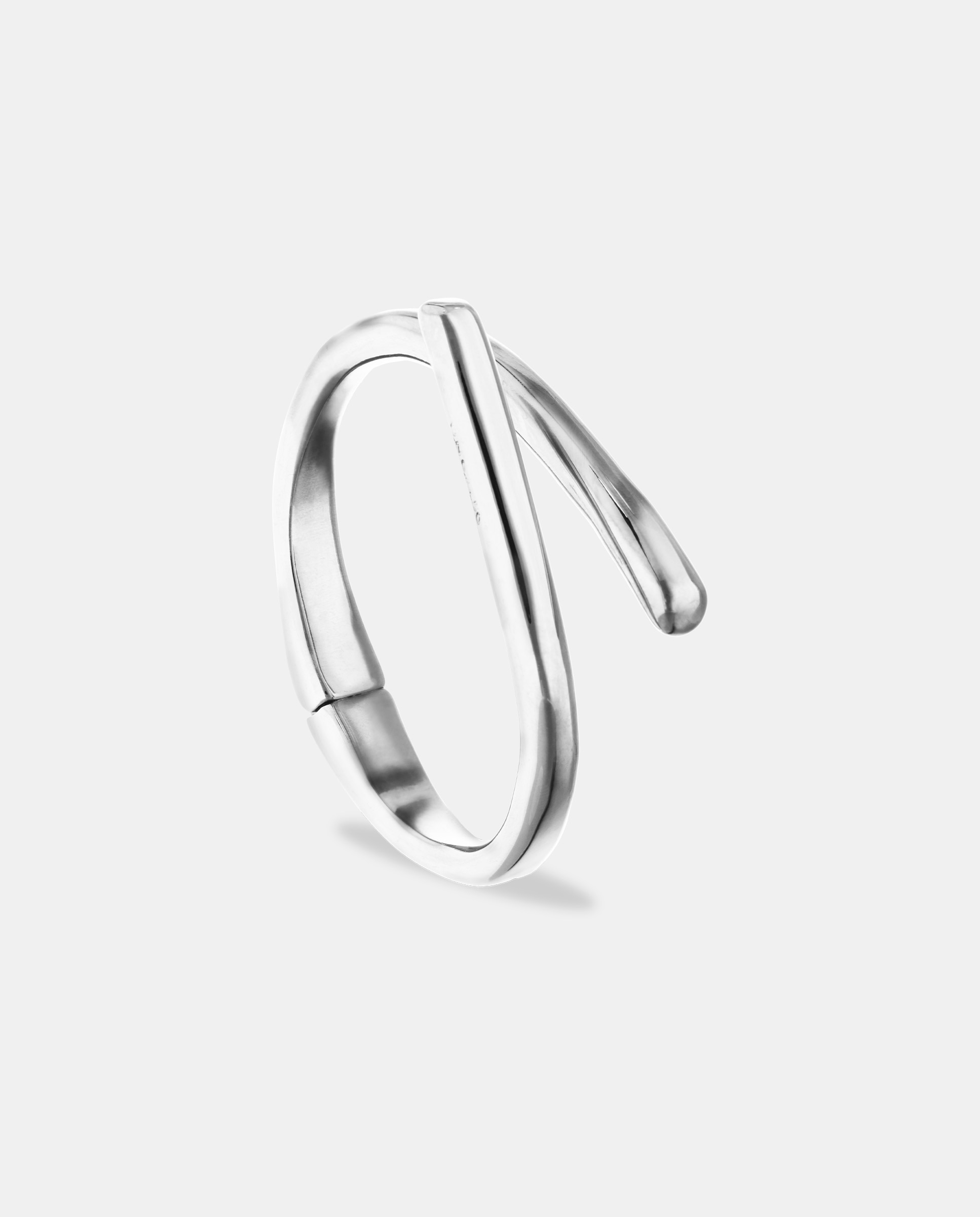 Pulsera bañada en de ley con forma de tubos cruzados - UNO de 50 - Plata Plata-4