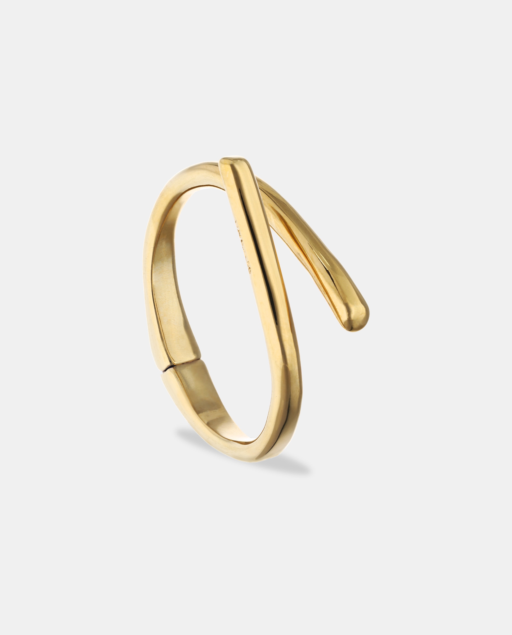 Pulsera bañada en 18k con forma de tubos cruzados - UNO de 50 - Oro Oro-4