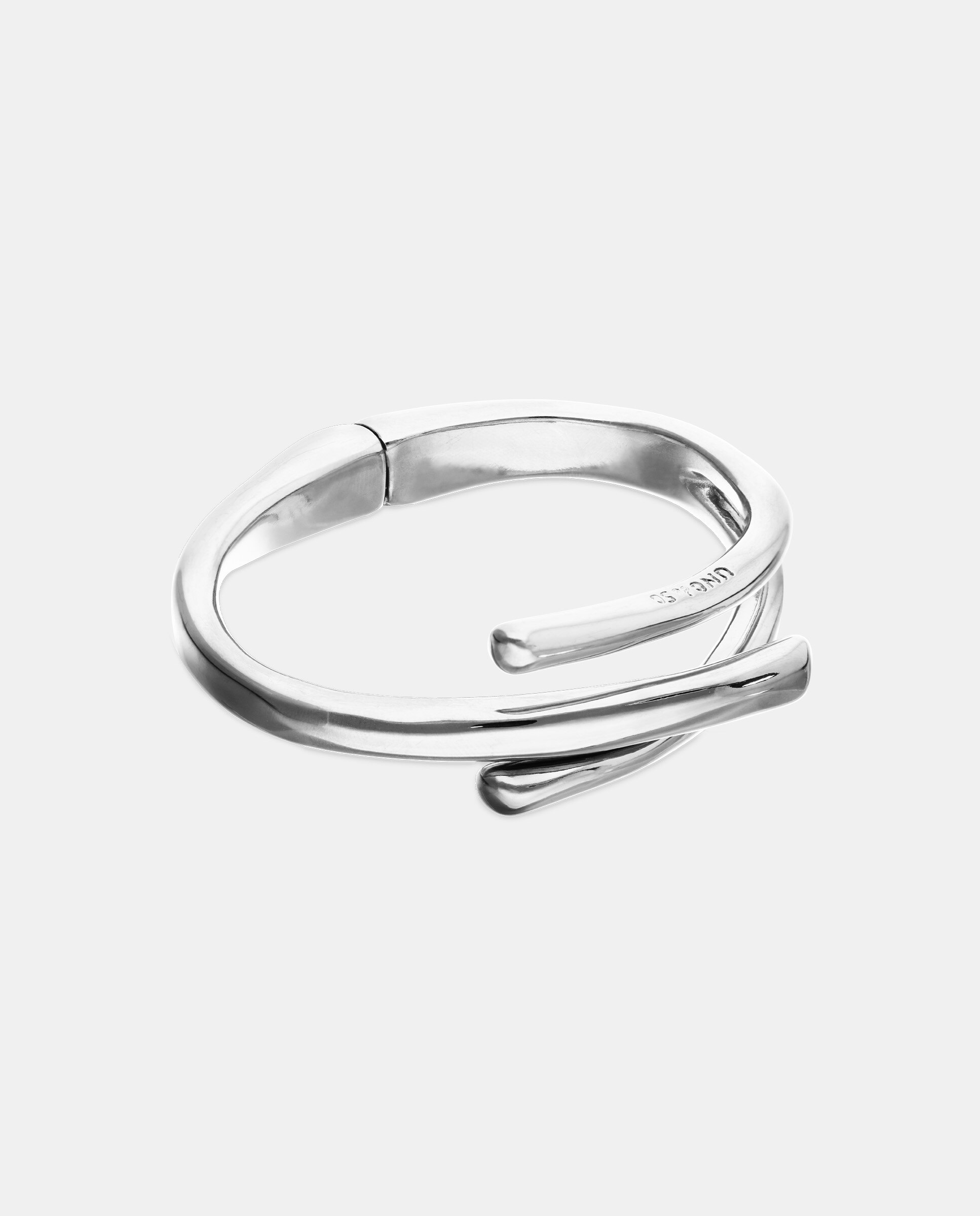 Pulsera bañada en de ley con forma de tres tubos - UNO de 50 - Plata Plata-3
