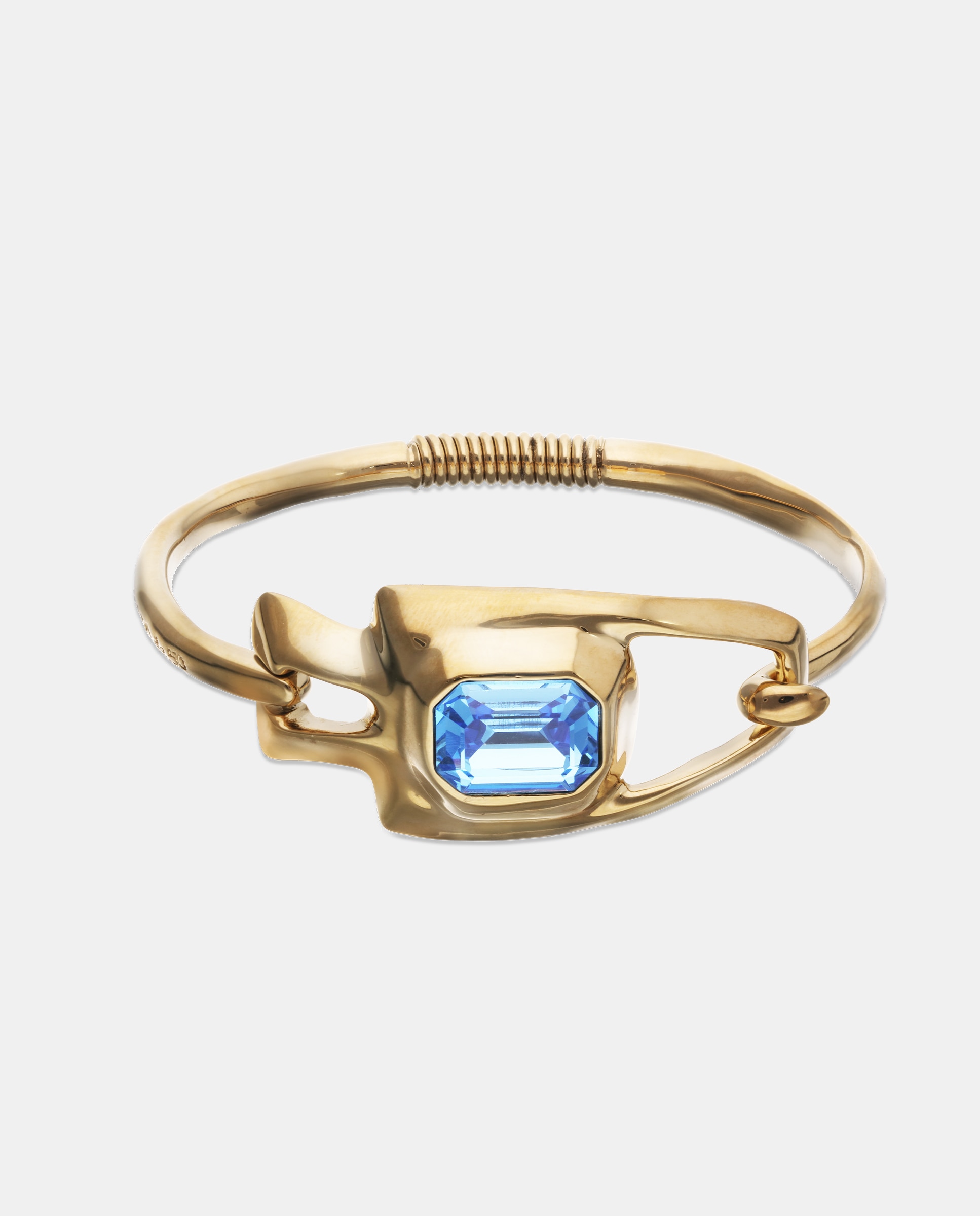 Pulsera semirrígida bañada en 18k con cristal facetado - UNO de 50 - Oro Oro-1
