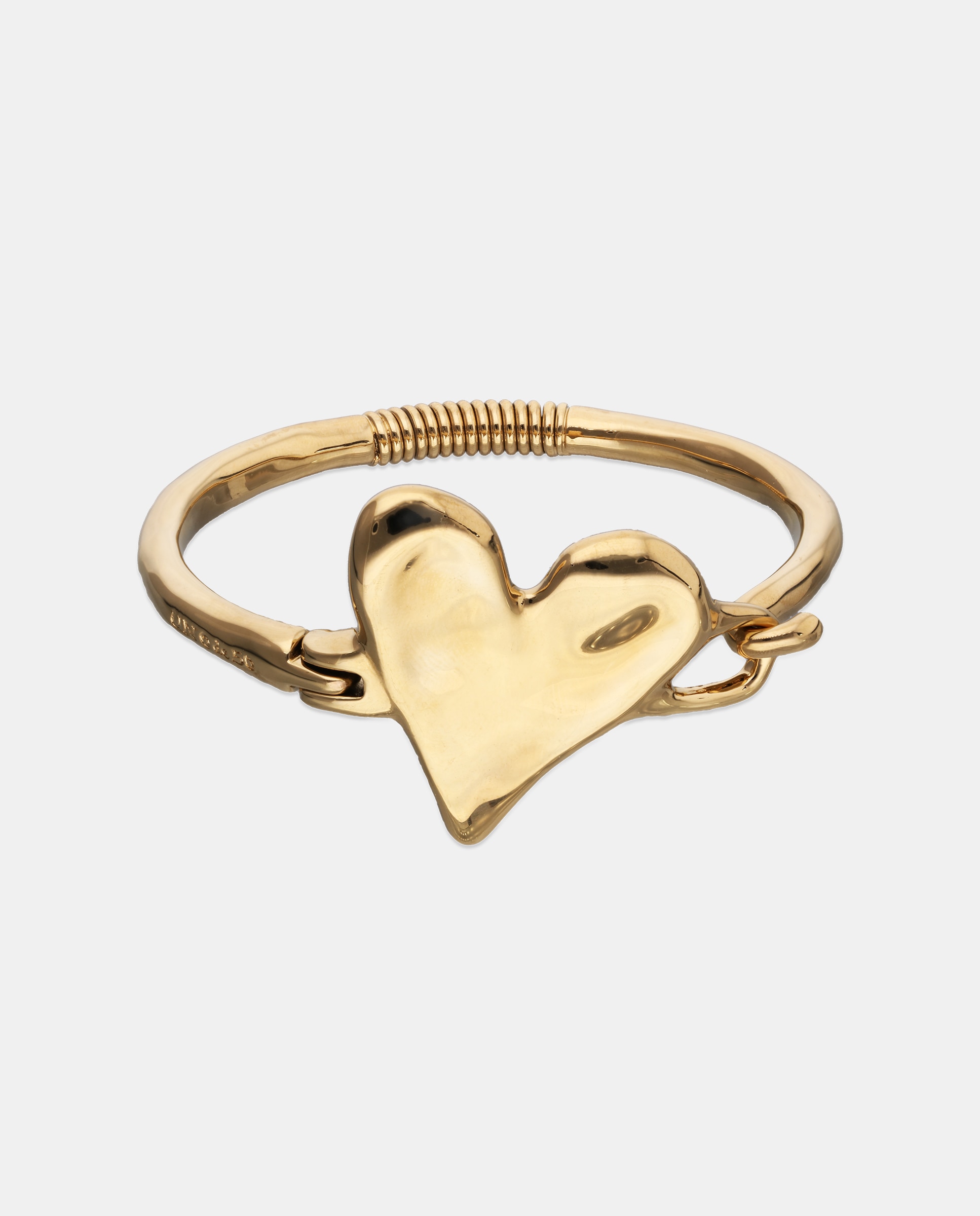 Pulsera semirígida bañada en 18k con detalle de corazón - UNO de 50 - Oro Oro-1