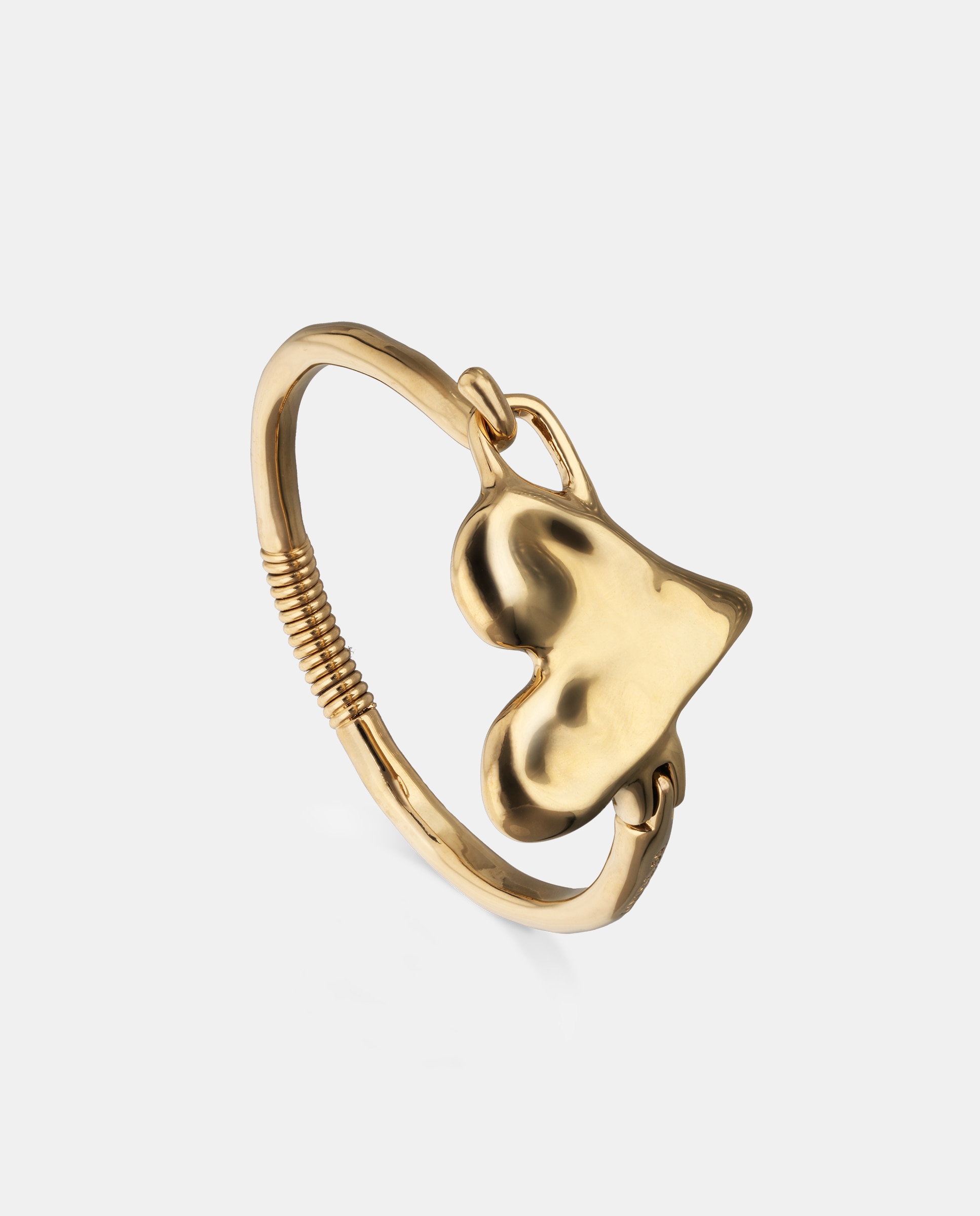 Pulsera semirígida bañada en 18k con detalle de corazón - UNO de 50 - Oro Oro-4