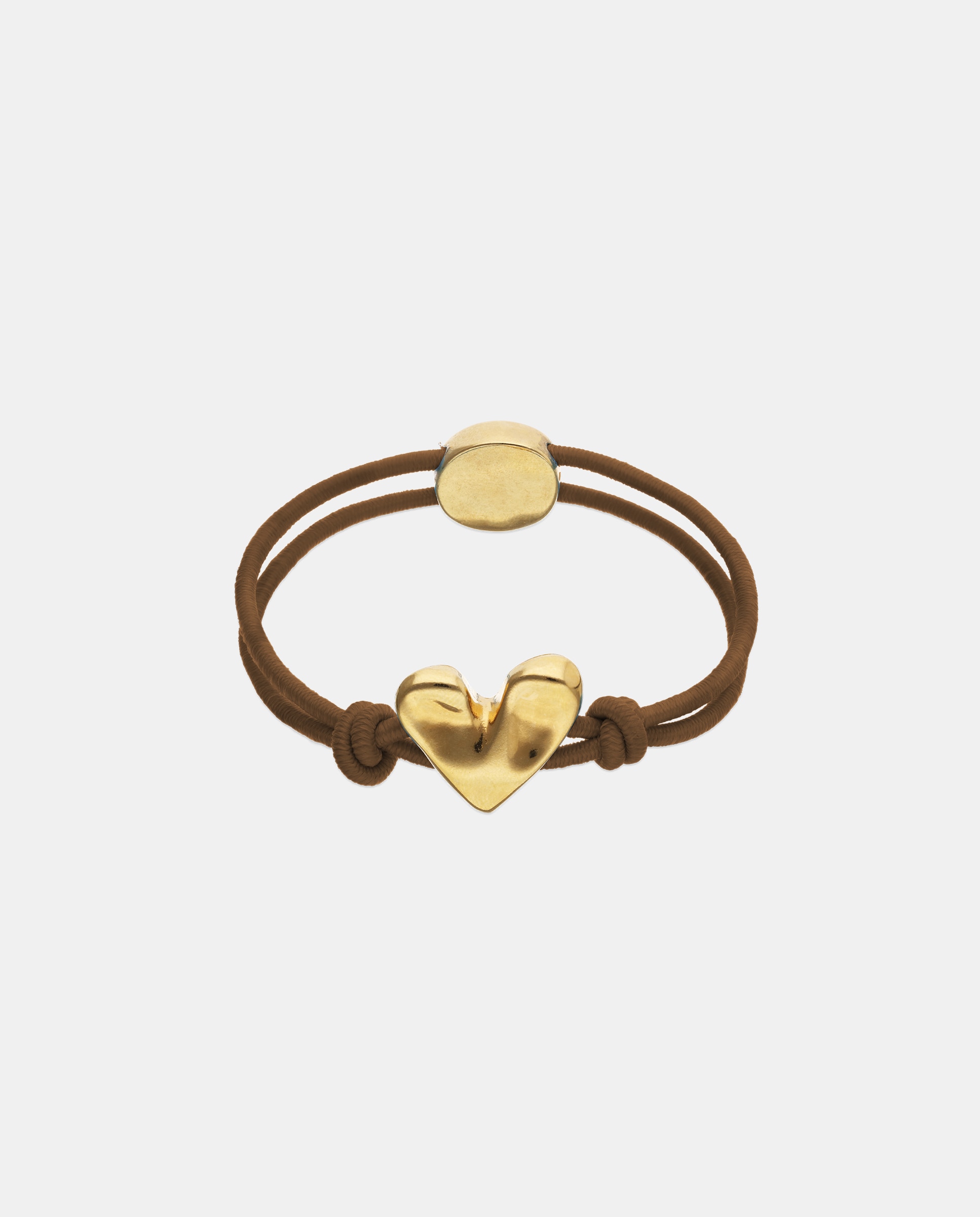 Pulsera de hilo elástico con corazón bañado en 18k - UNO de 50 - Oro Oro-1