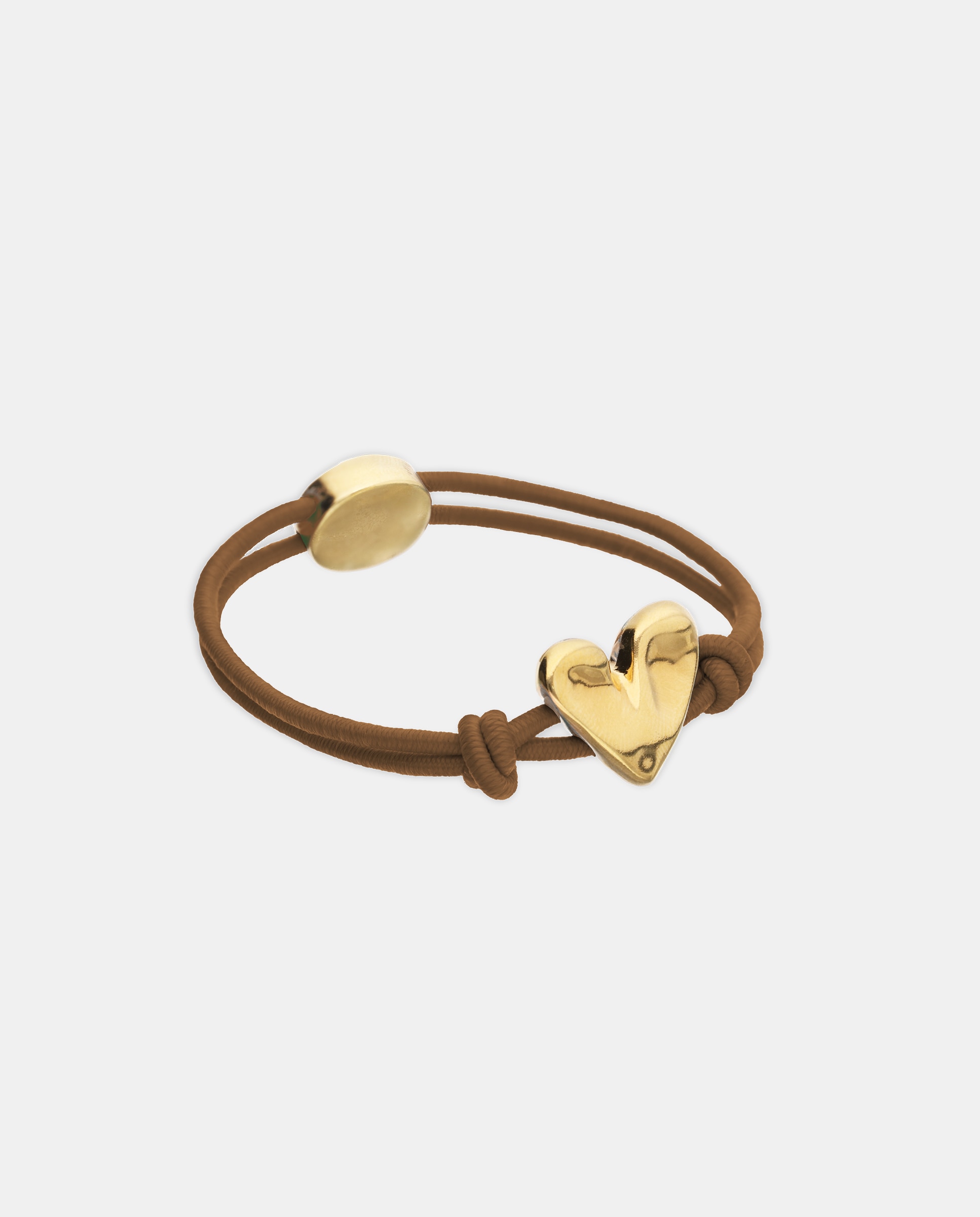 Pulsera de hilo elástico con corazón bañado en 18k - UNO de 50 - Oro Oro-4