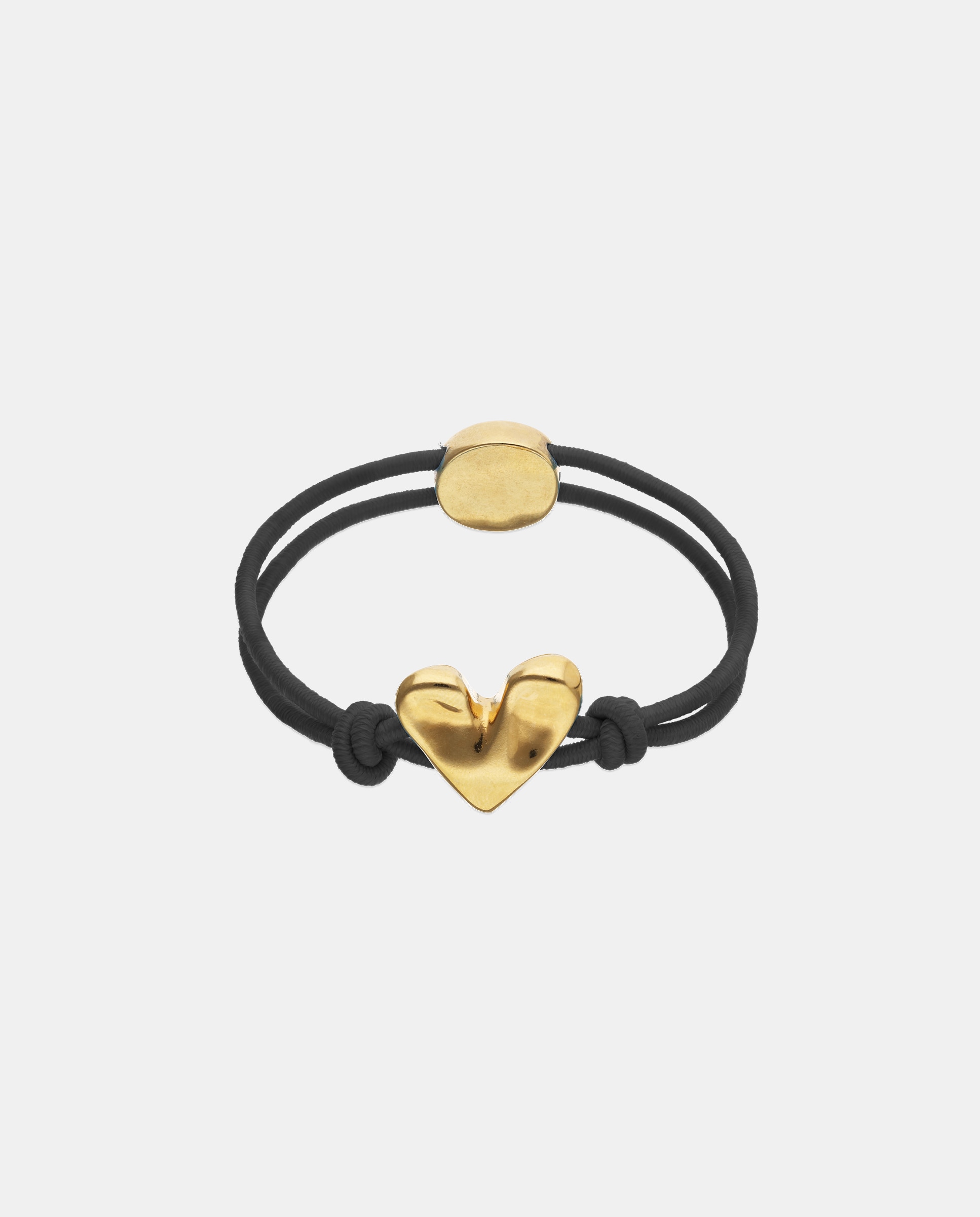 Pulsera de hilo elástico con corazón bañado en 18k - UNO de 50 - Oro Oro-1