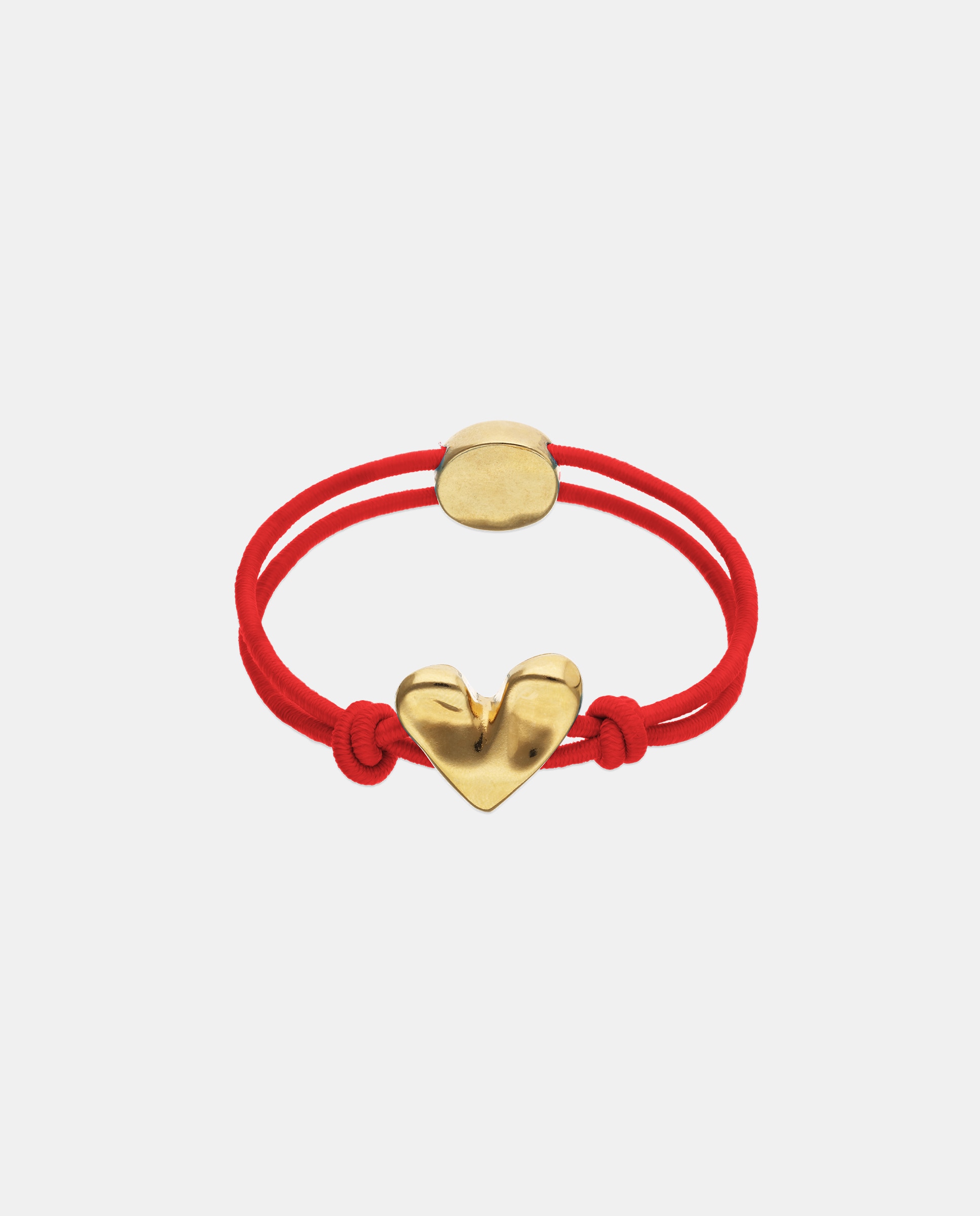 Pulsera de hilo elástico con corazón bañado en oro 18k - UNO de 50 - Oro Oro-1