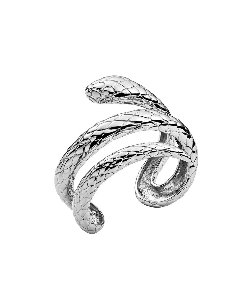 Pulsera rígida de plata 925 con forma de serpiente