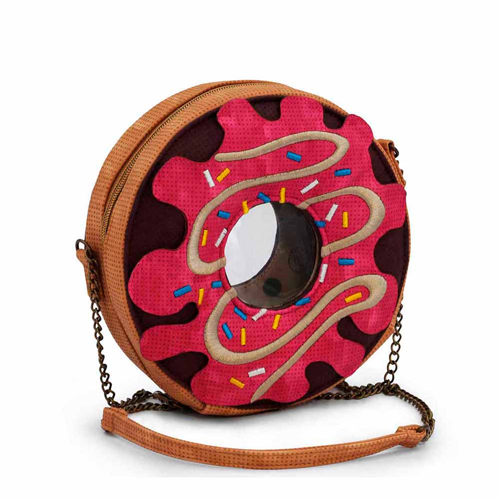 Bolso ring Oh My Pop! Popnut en color rosa.