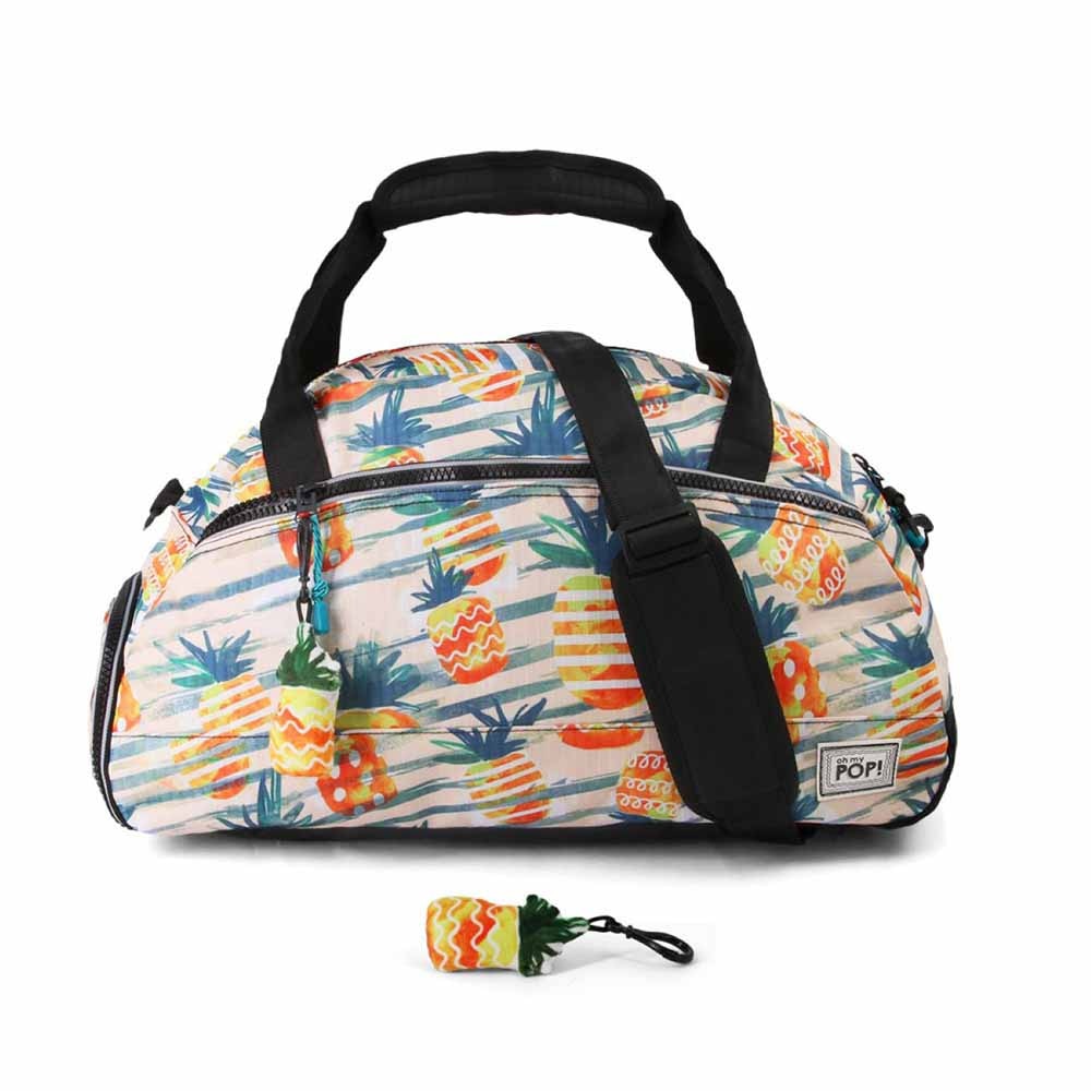 Bolsa de deporte uptown Oh My Pop! Ananas en color amarillo.